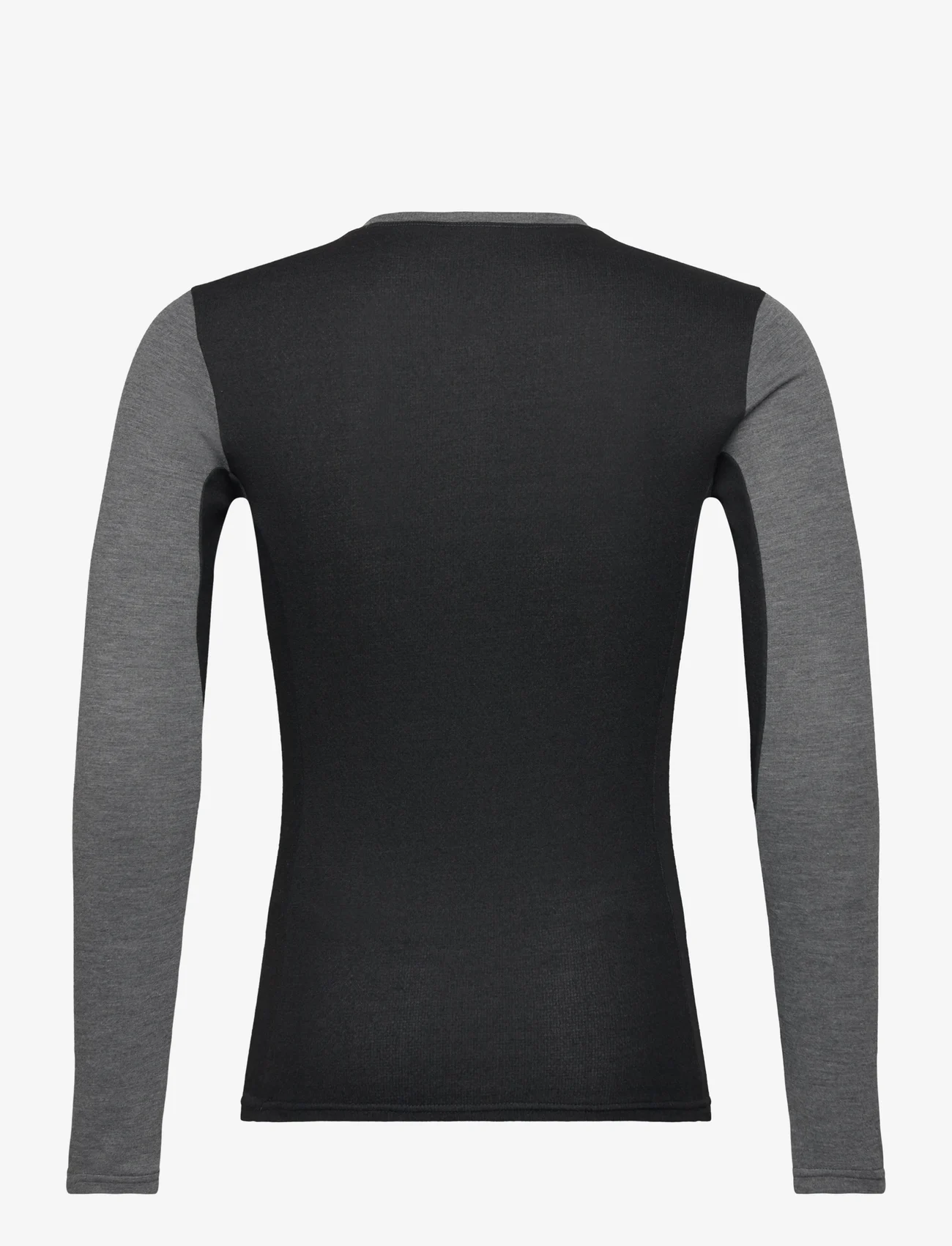 The North Face - M EASY L/S CREW NECK - iekšējais slānis – augšdaļas apģērbs - tnfmediumgreyhtr/tnfblack - 1