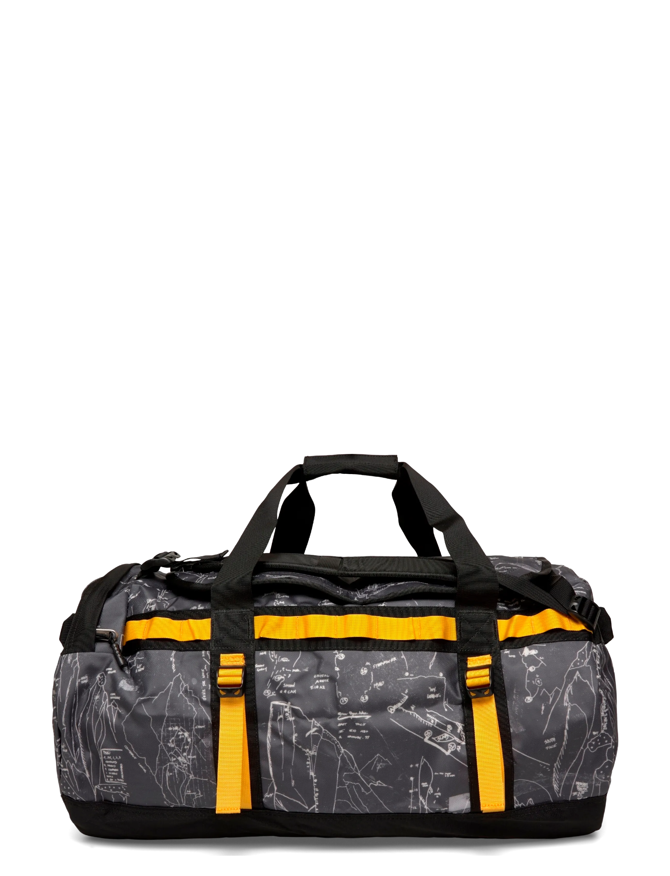 The North Face BASE CAMP DUFFEL - M - Sporttassen - ANTHRACITE GREY CONRAD / yellow