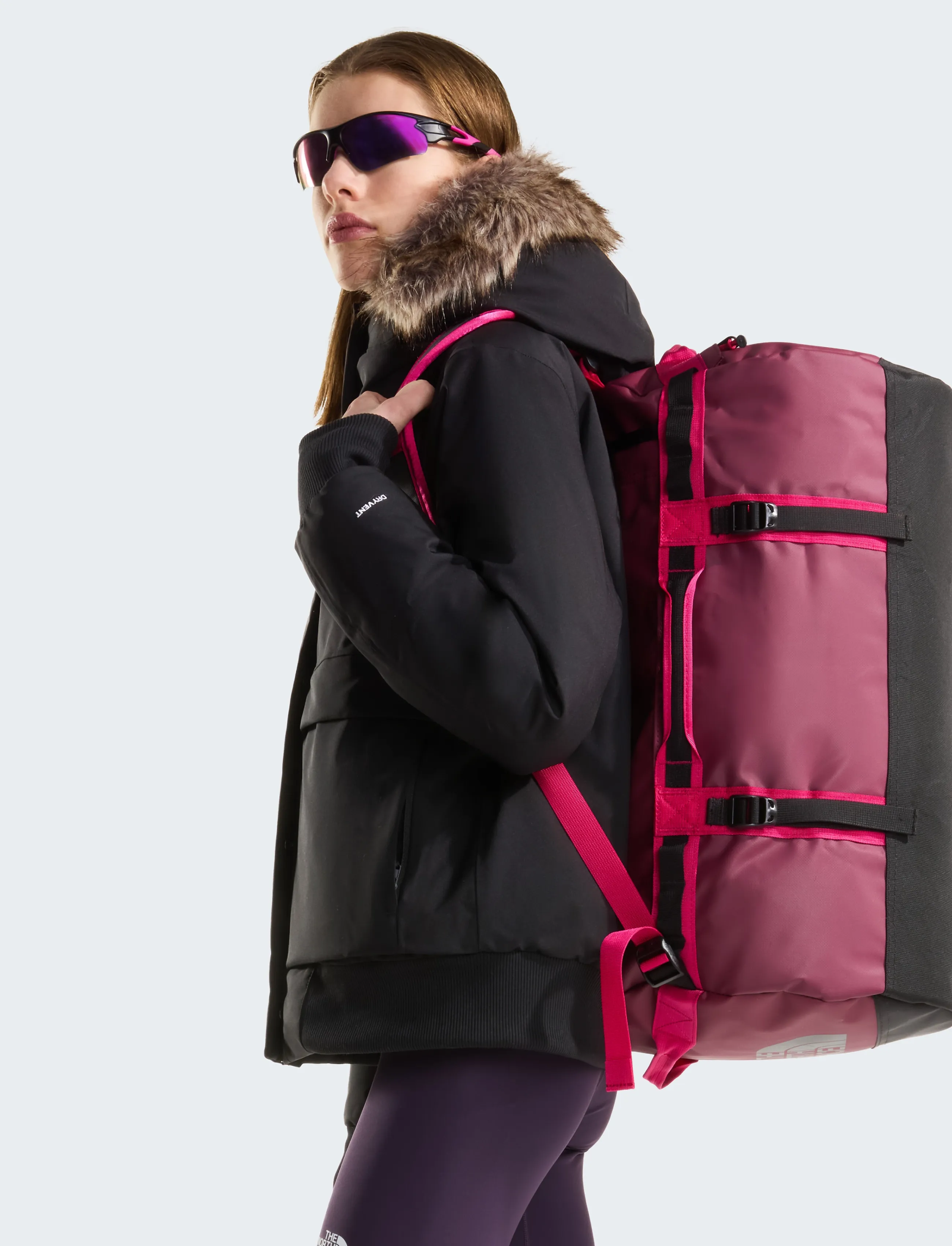 The North Face - BASE CAMP DUFFEL - S - sport-rucksäcke - burgundy crush/tnf blac - 3
