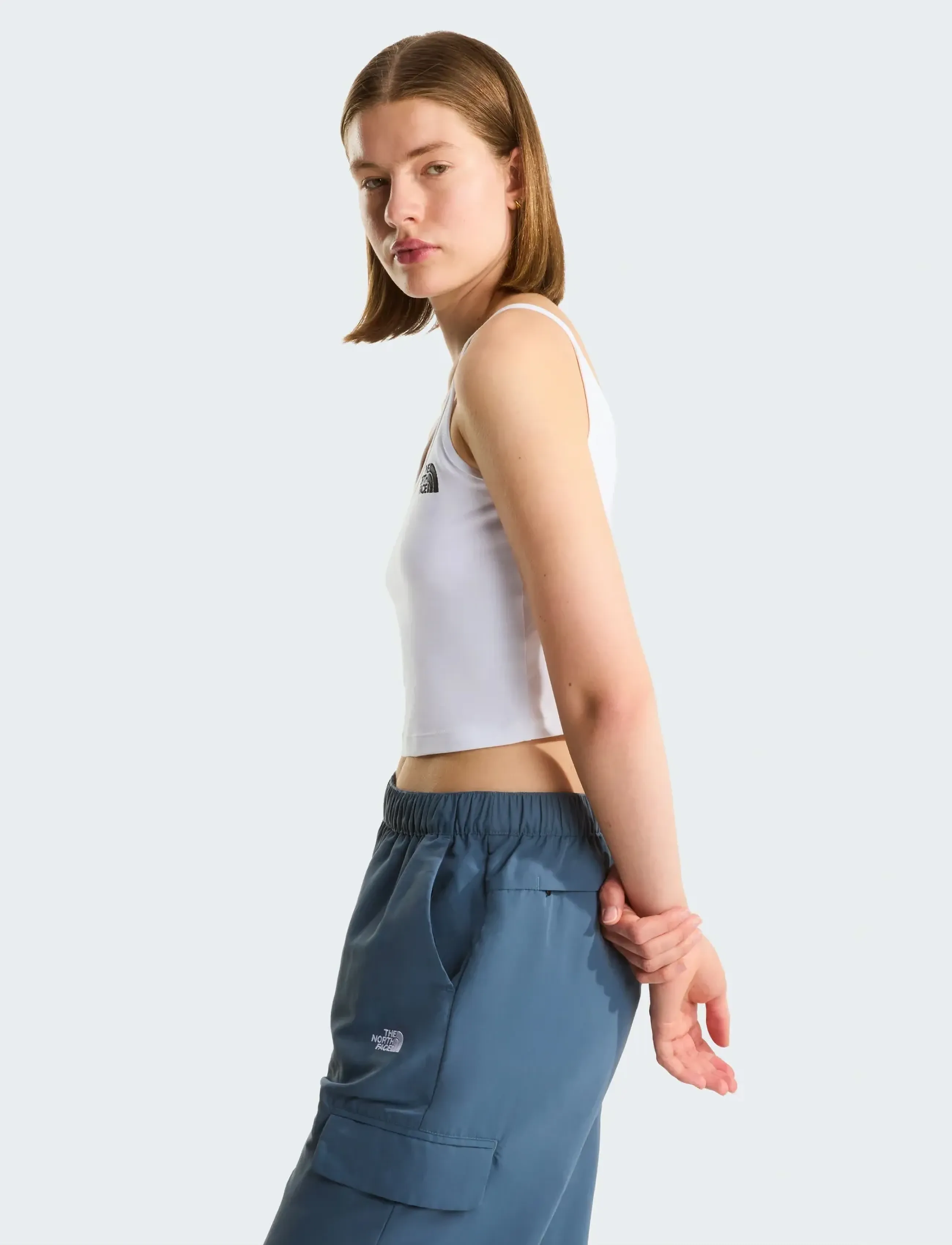 The North Face - W SIMPLE DOME SLIM CROP TANK - berankoviai marškinėliai - white - 4