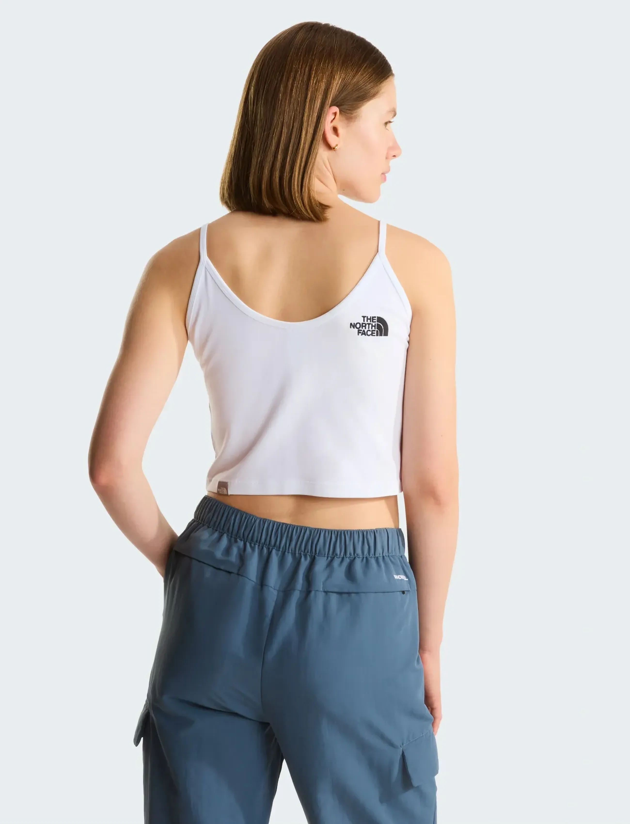 The North Face - W SIMPLE DOME SLIM CROP TANK - berankoviai marškinėliai - white - 5