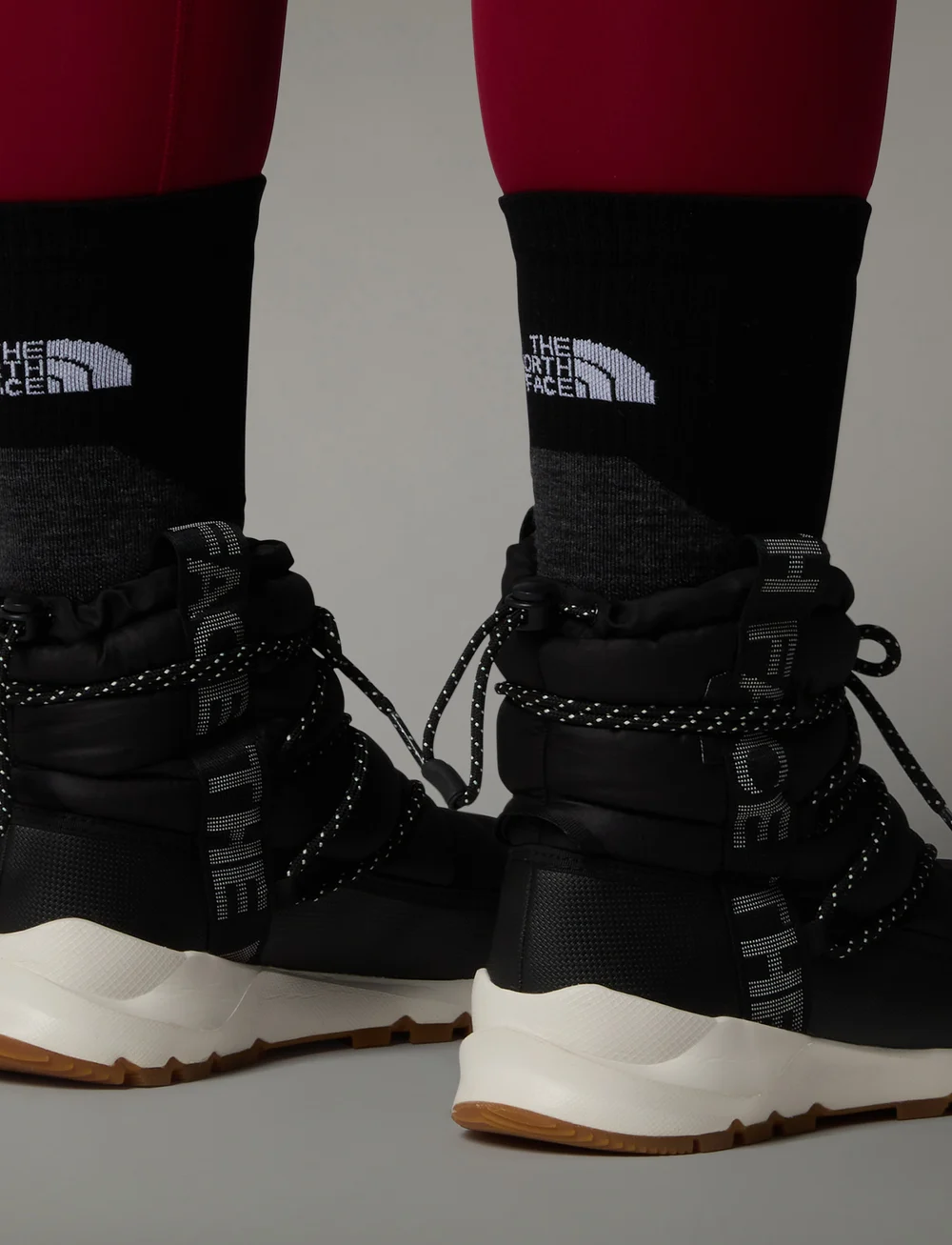 The North Face - W THERMOBALL LACE UP WP - vinterkängor - tnf black/gardenia white - 0