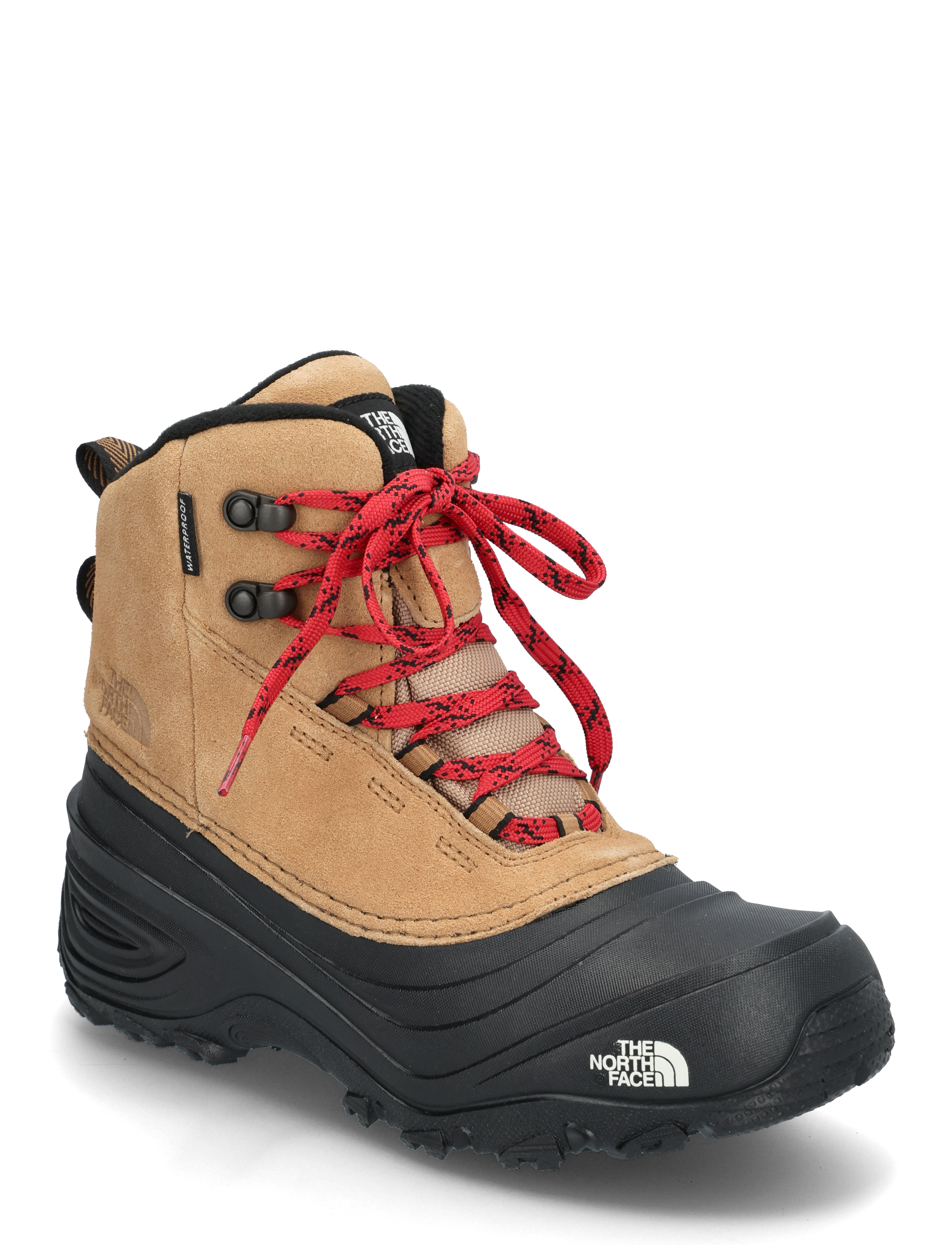 The North Face Y CHILKAT V LACE WP - Vinterstøvler - ALMOND BUTTER/TNF BLACK / beige