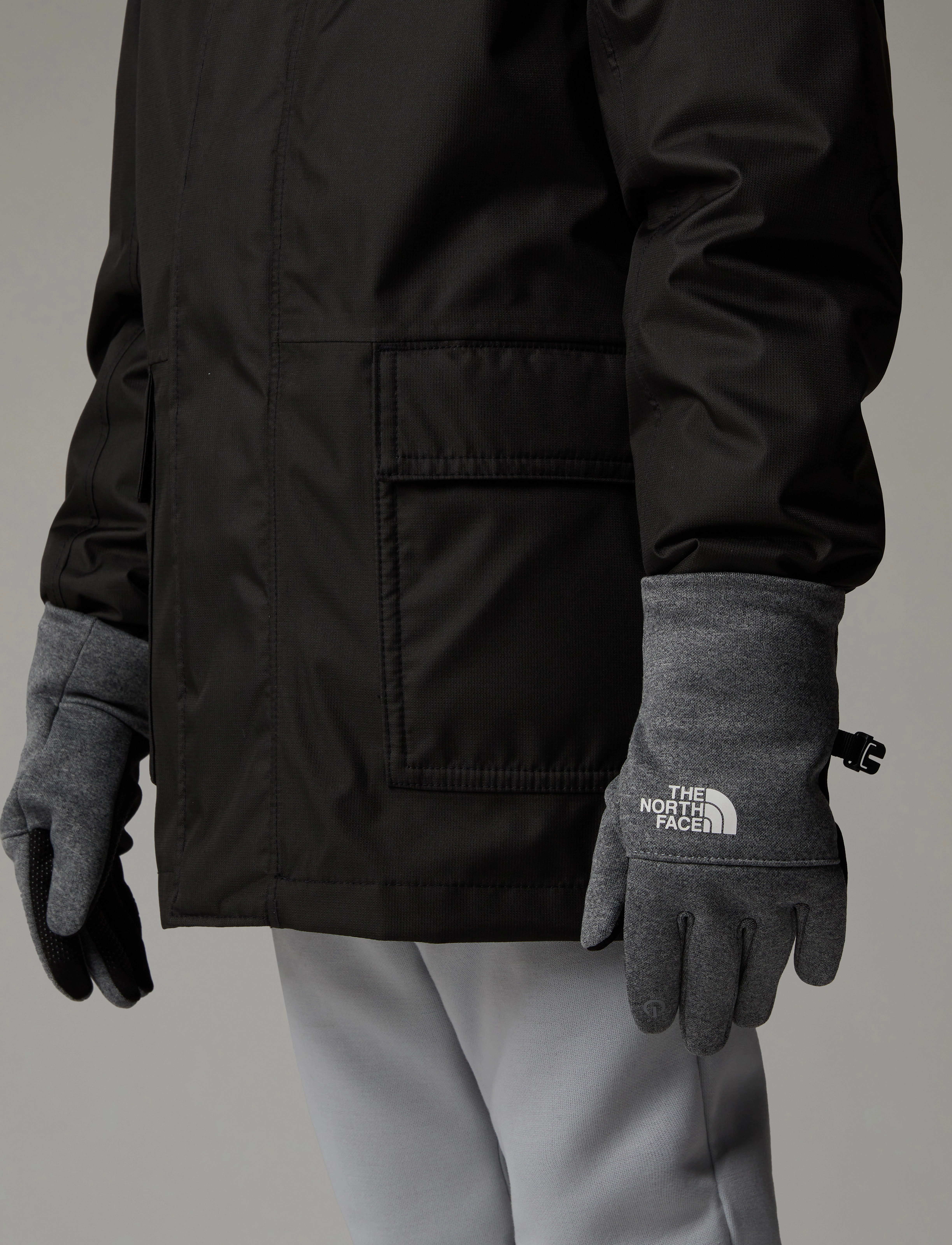 The North Face Kids Recycled Etip Glove, 120-129, Grey, Handsker & Luffer > Handsker, Børn
