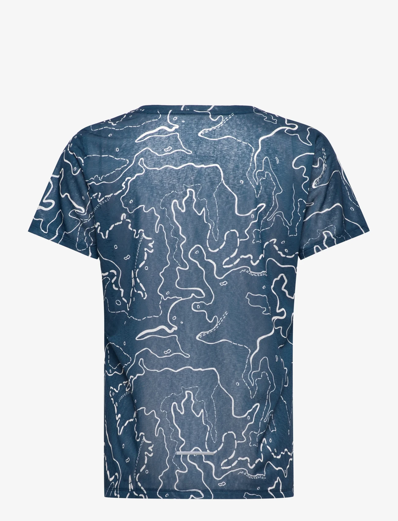 The North Face - W SUNRISER S/S - t-shirts - shady blue valley topo print - 1