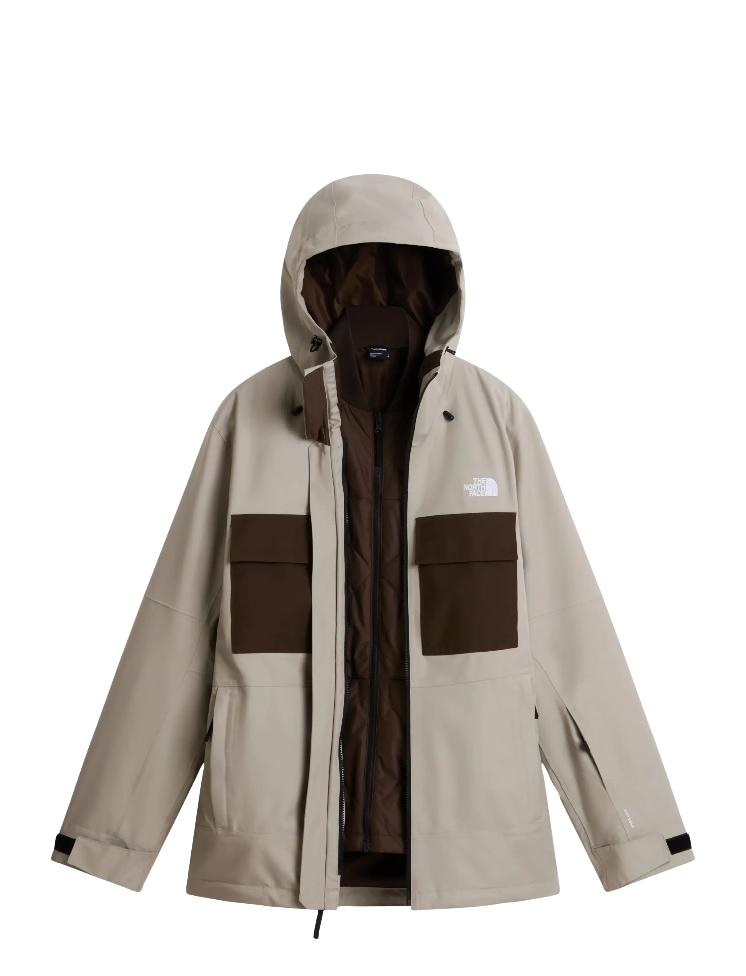 The North Face M FOURBARREL TRICLIMATE JACKET - Jacken - STONE SLAB/DARK CHESTNU / beige
