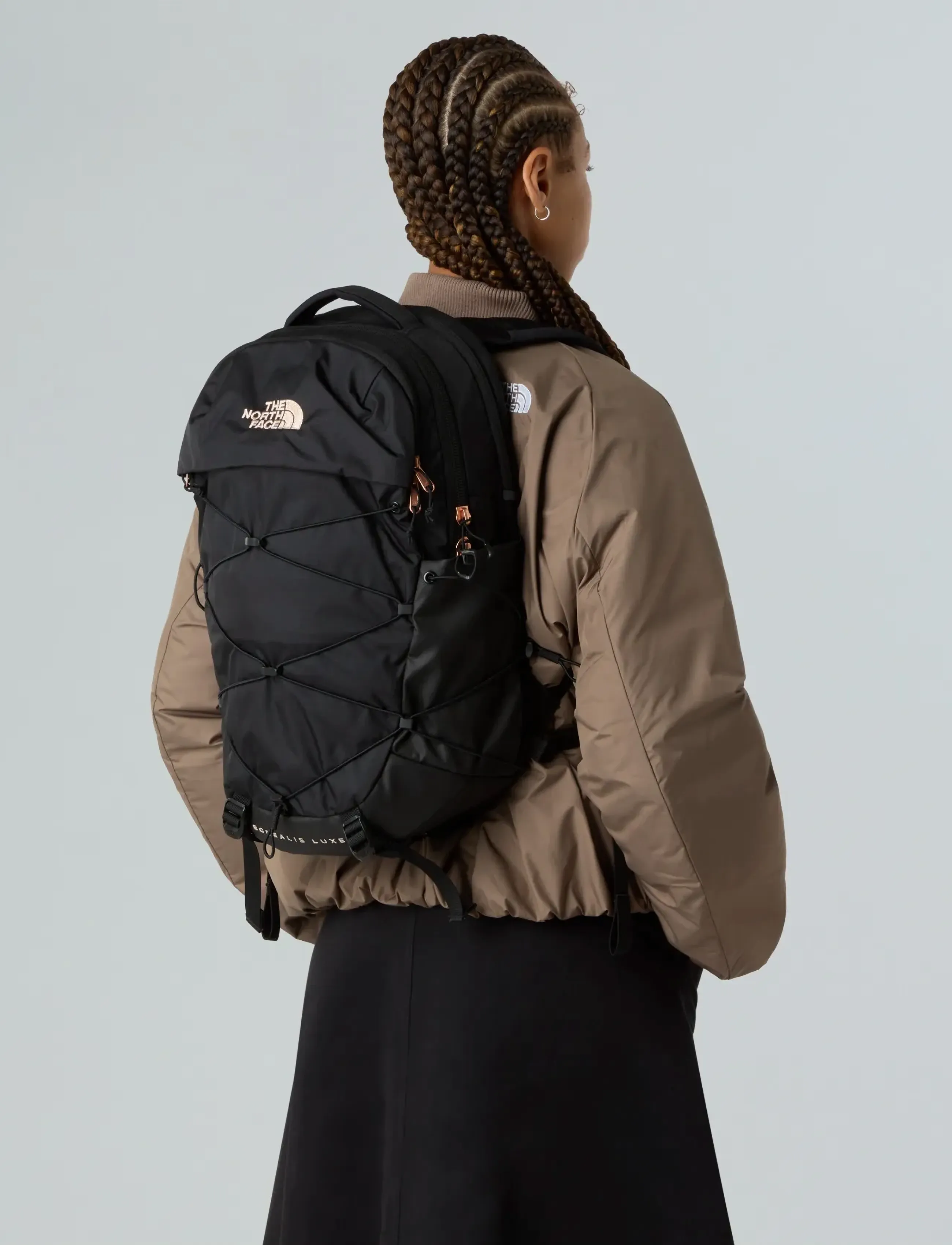 The North Face W BOREALIS LUXE - Rygsække - TNF BLACK-BURNT CORAL M / black