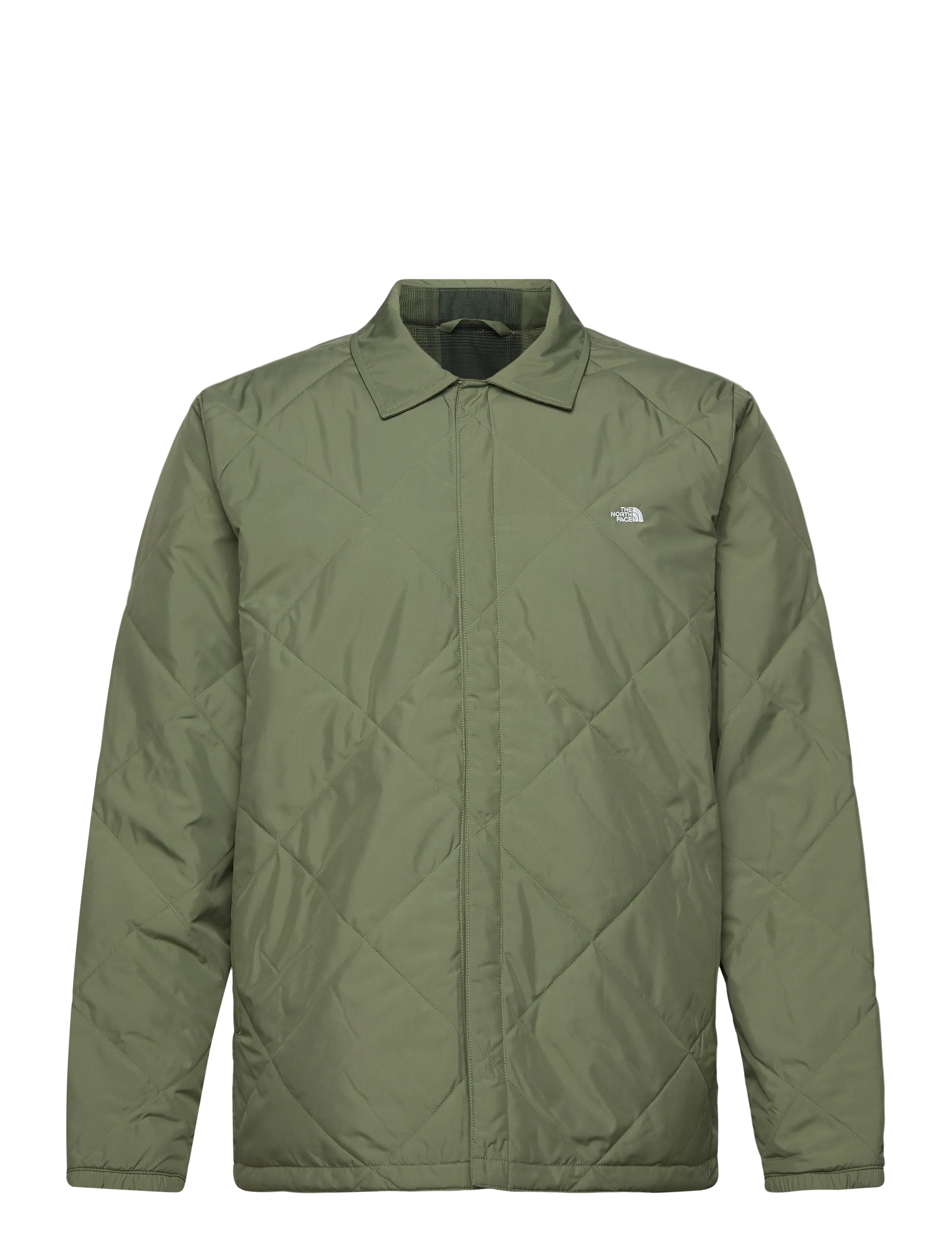 The North Face M AFTERBURNER INSULATED FLANNEL - Tøj - BARK MIST/TNF BLACK SHA / khaki/green