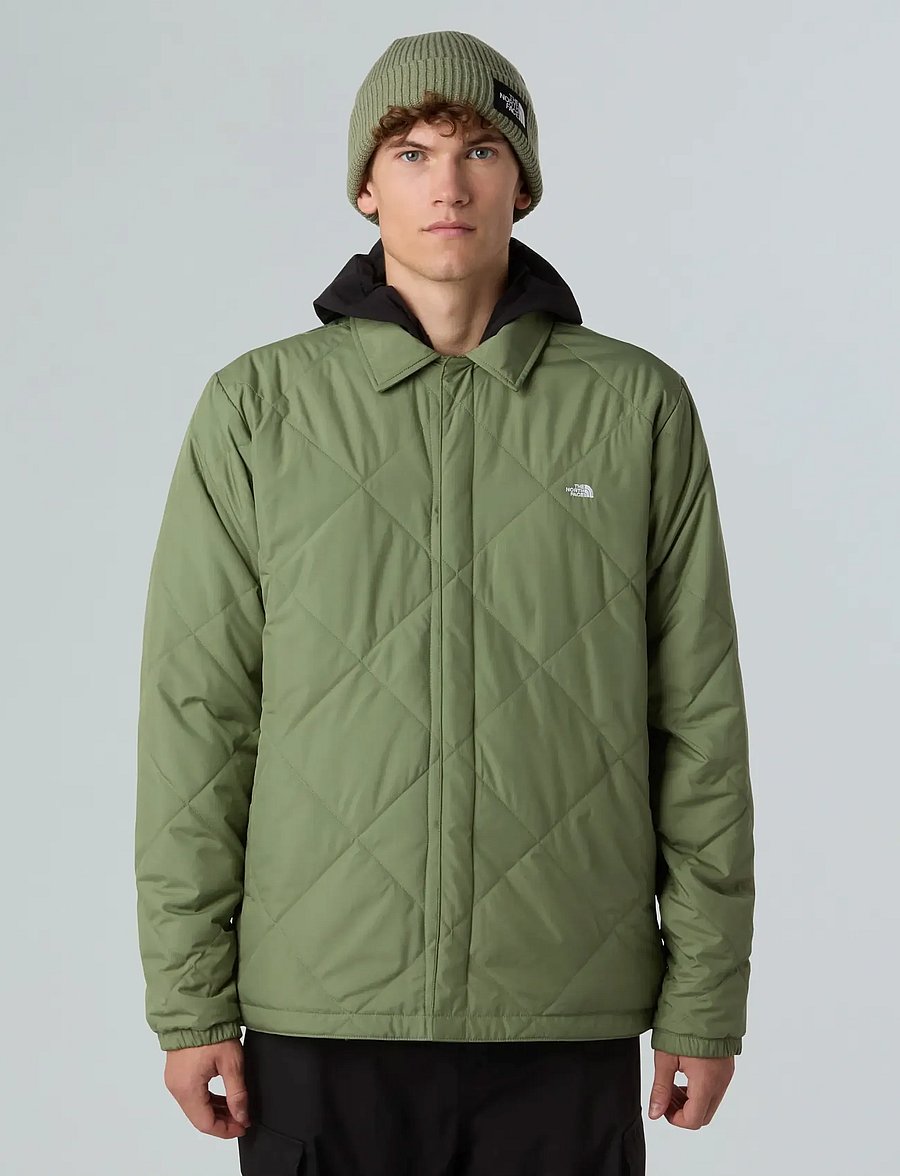The North Face - M AFTERBURNER INSULATED FLANNEL - casual jakker - bark mist/tnf black sha - 0