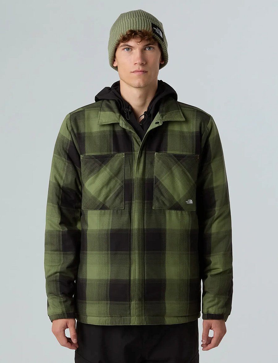 The North Face - M AFTERBURNER INSULATED FLANNEL - casual jakker - bark mist/tnf black sha - 5