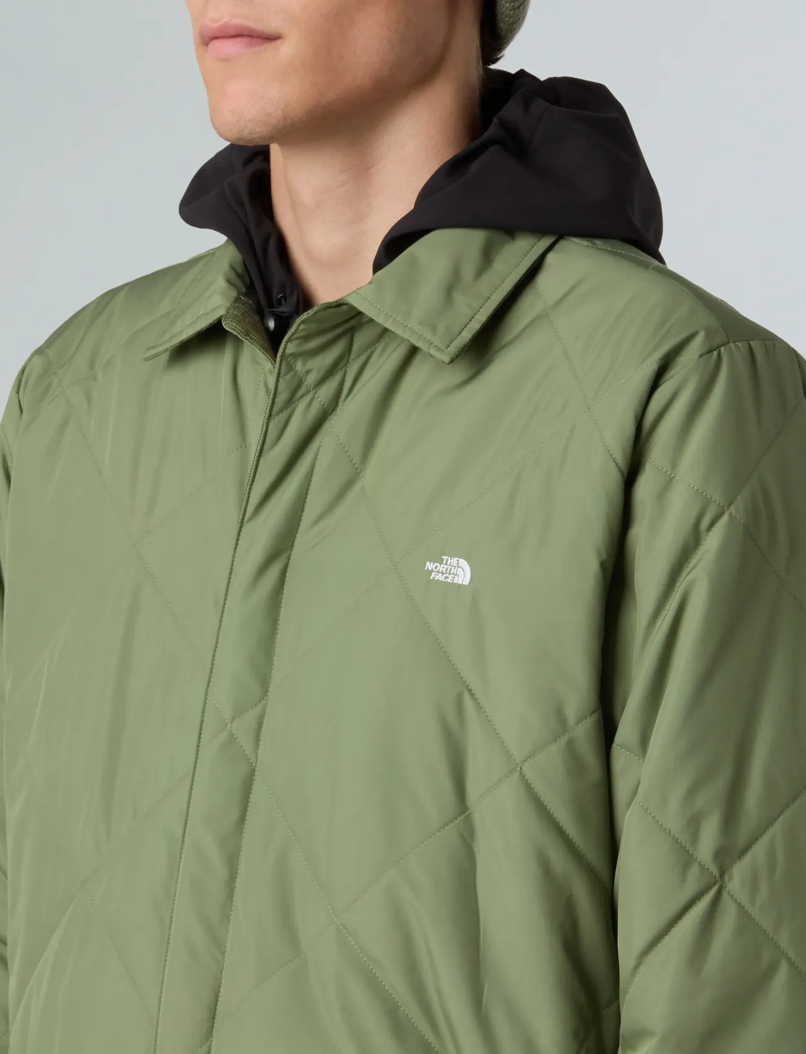 The North Face M AFTERBURNER INSULATED FLANNEL - Jacken - BARK MIST/TNF BLACK SHA / khaki/green