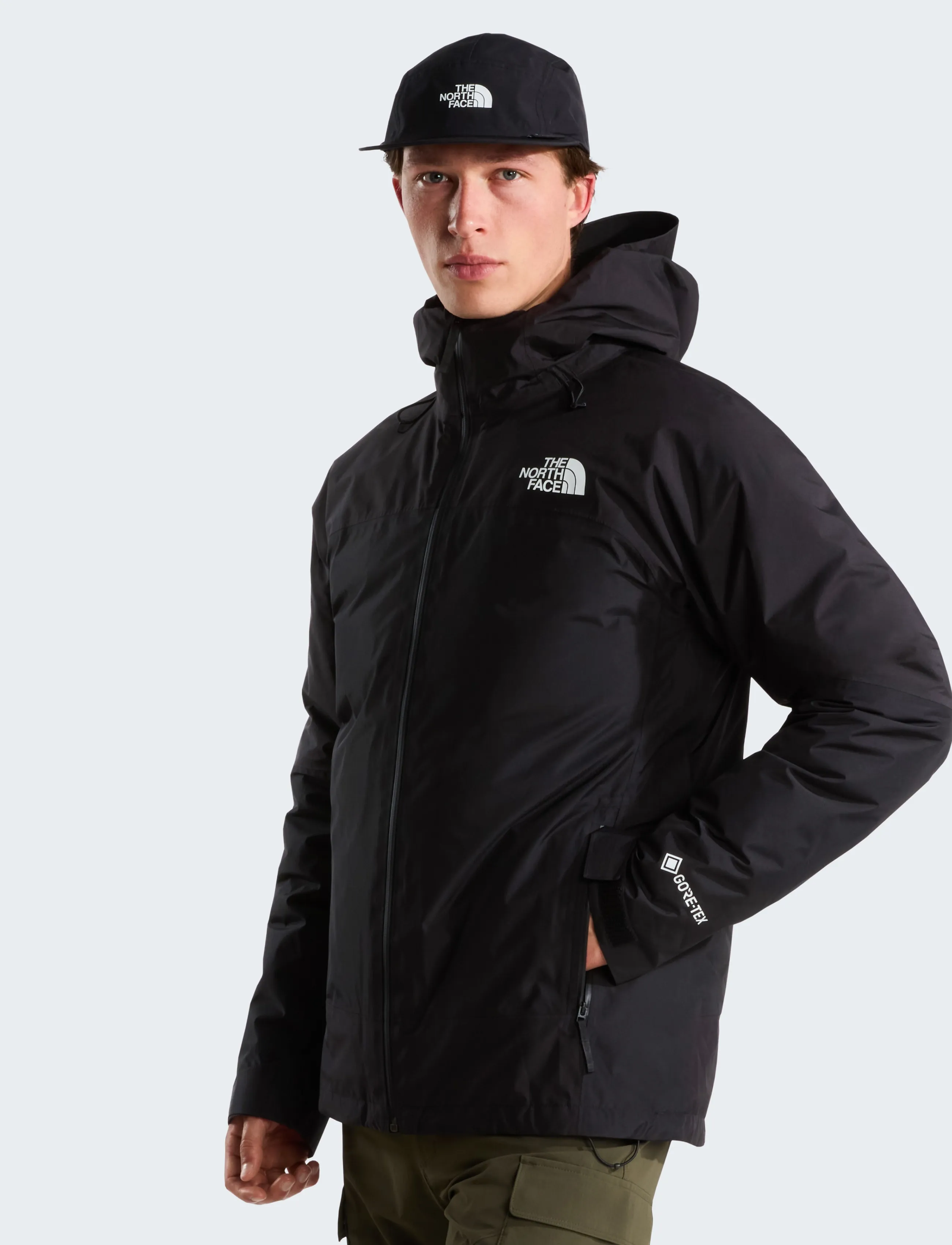 The North Face - M MOUNTAIN LIGHT TRICLIMATE GTX JACKET - outdoor jackets - tnf black/npf/r - 0