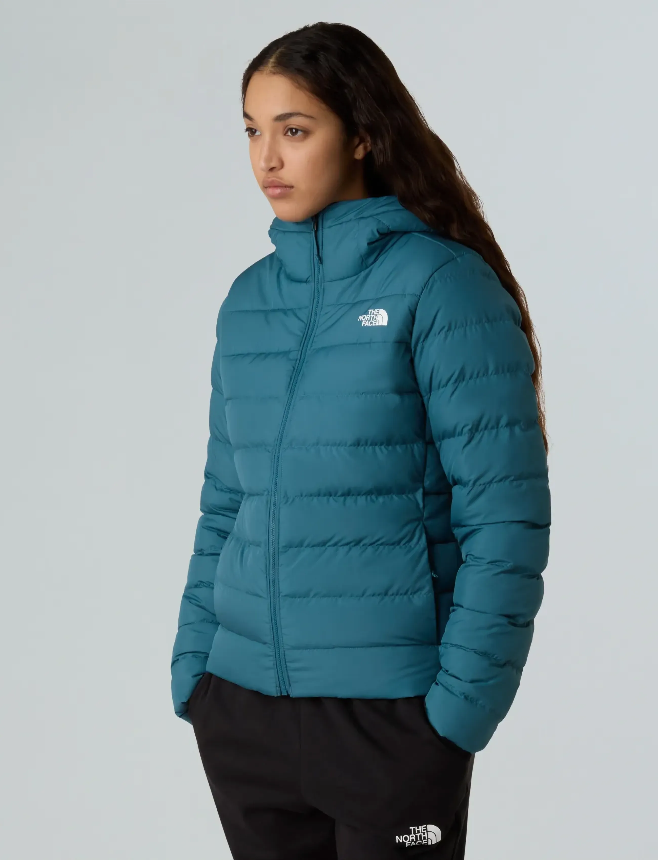 The North Face W Aconcagua 3 Hoodie, Kvinder, Hætte Dunjakke, Blå, Str: XS