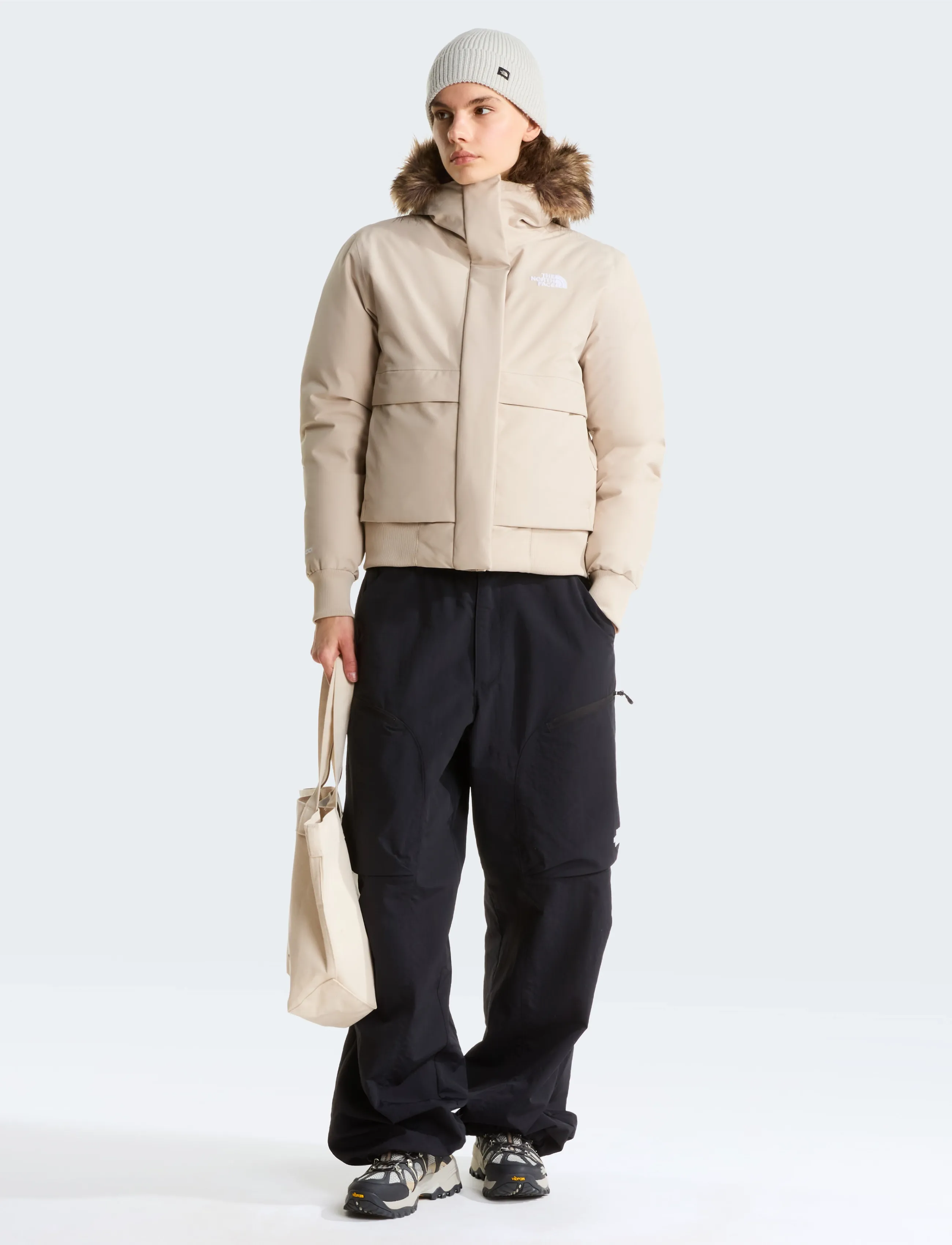 The North Face - W ARCTIC BOMBER - vinterjakker - timeless taupe - 3