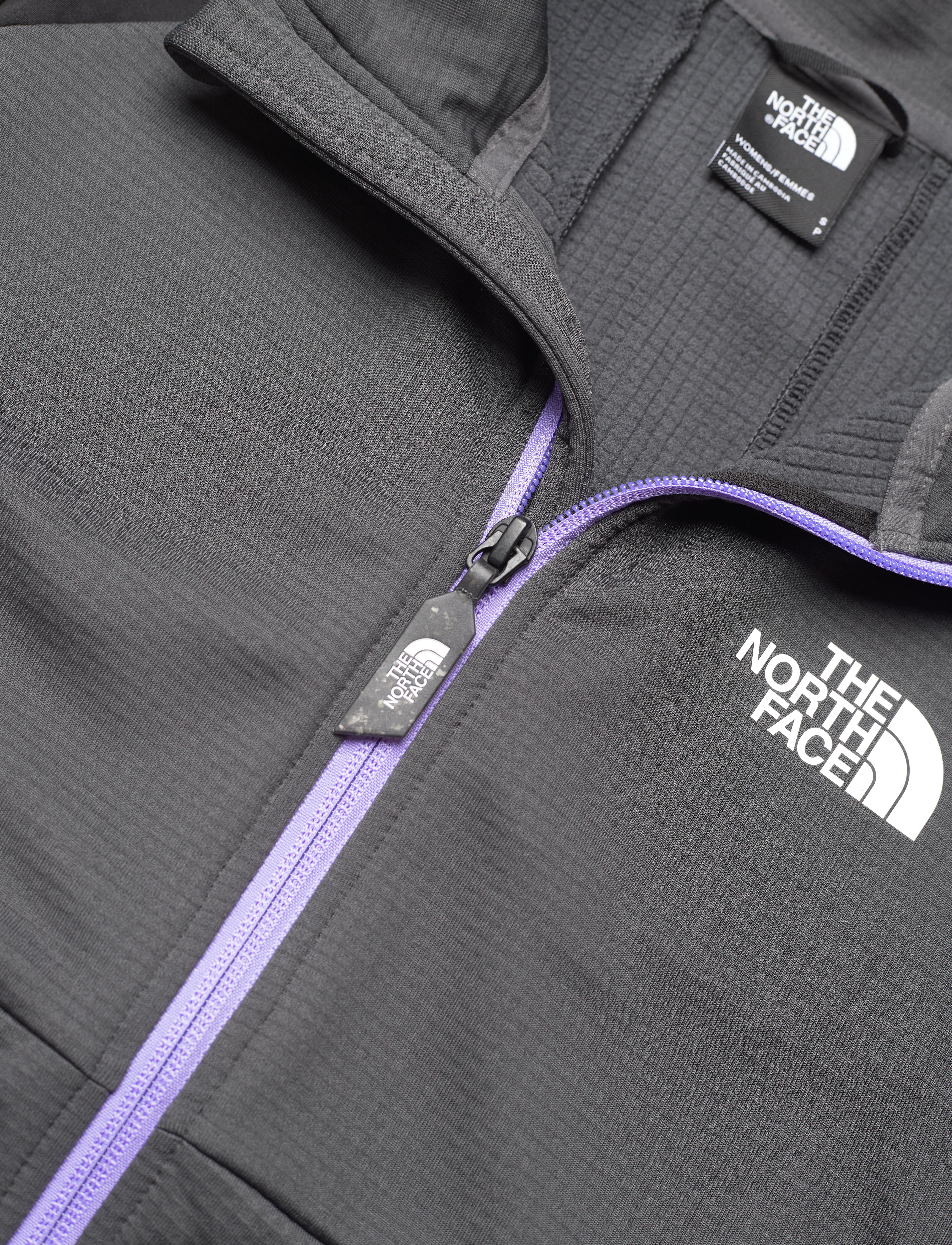 The North Face - W MIDDLE ROCK FZ FLEECE - asphalt grey/tnf black - 2