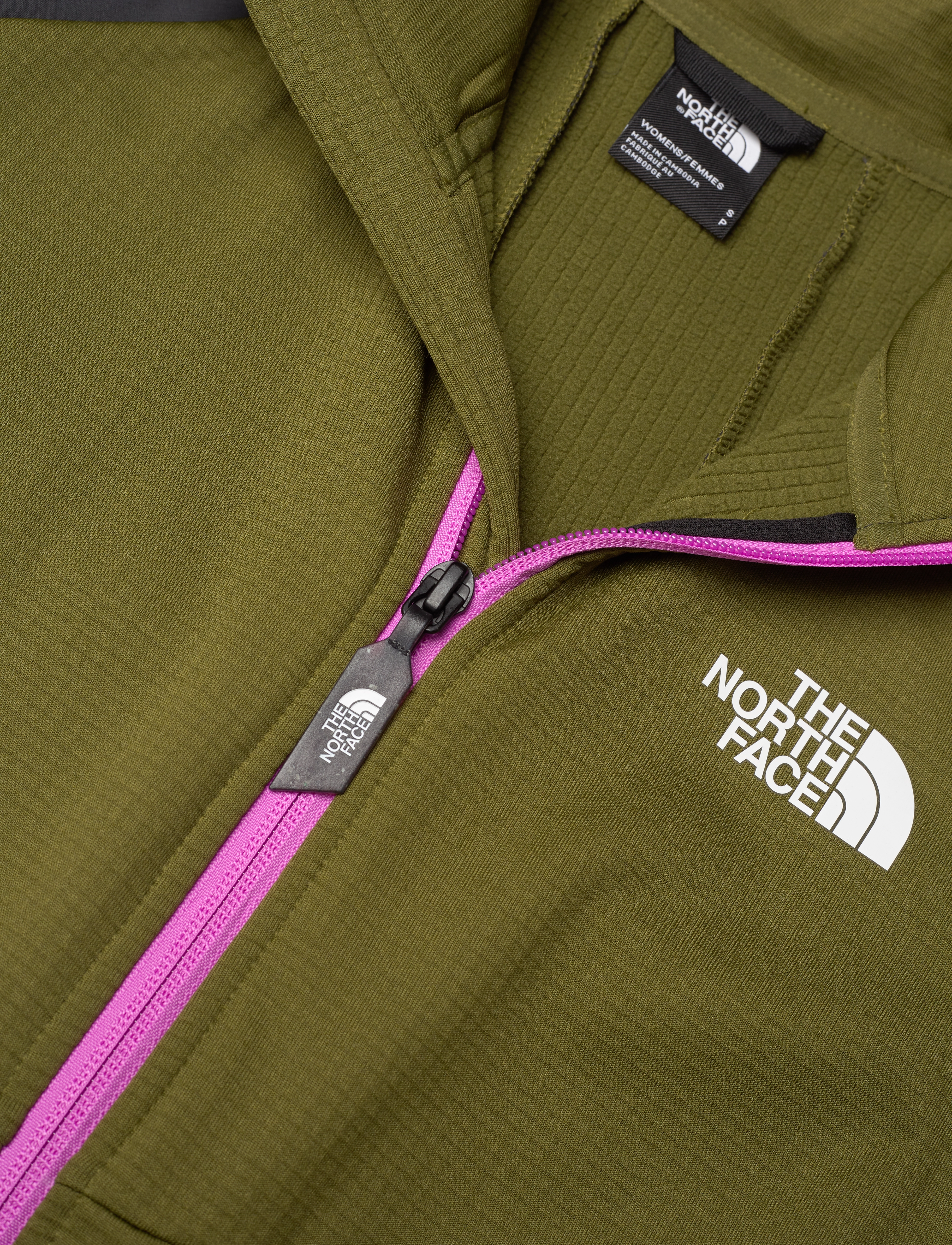 The North Face - W MIDDLE ROCK FZ FLEECE - forest olive/asphalt gr - 2
