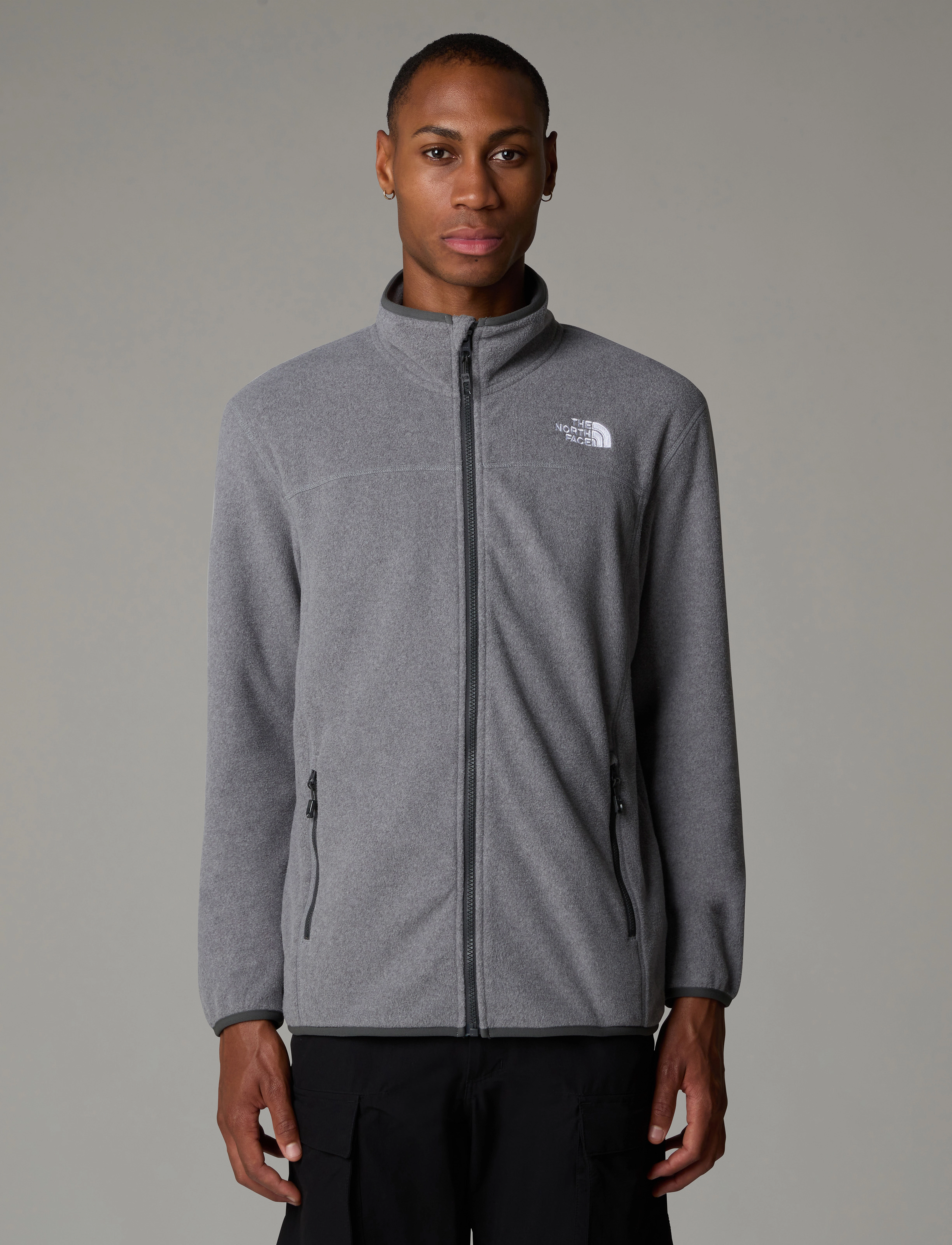 The North Face M 100 GLACIER FULL ZIP - EU - Streetwear - GREY / grey
