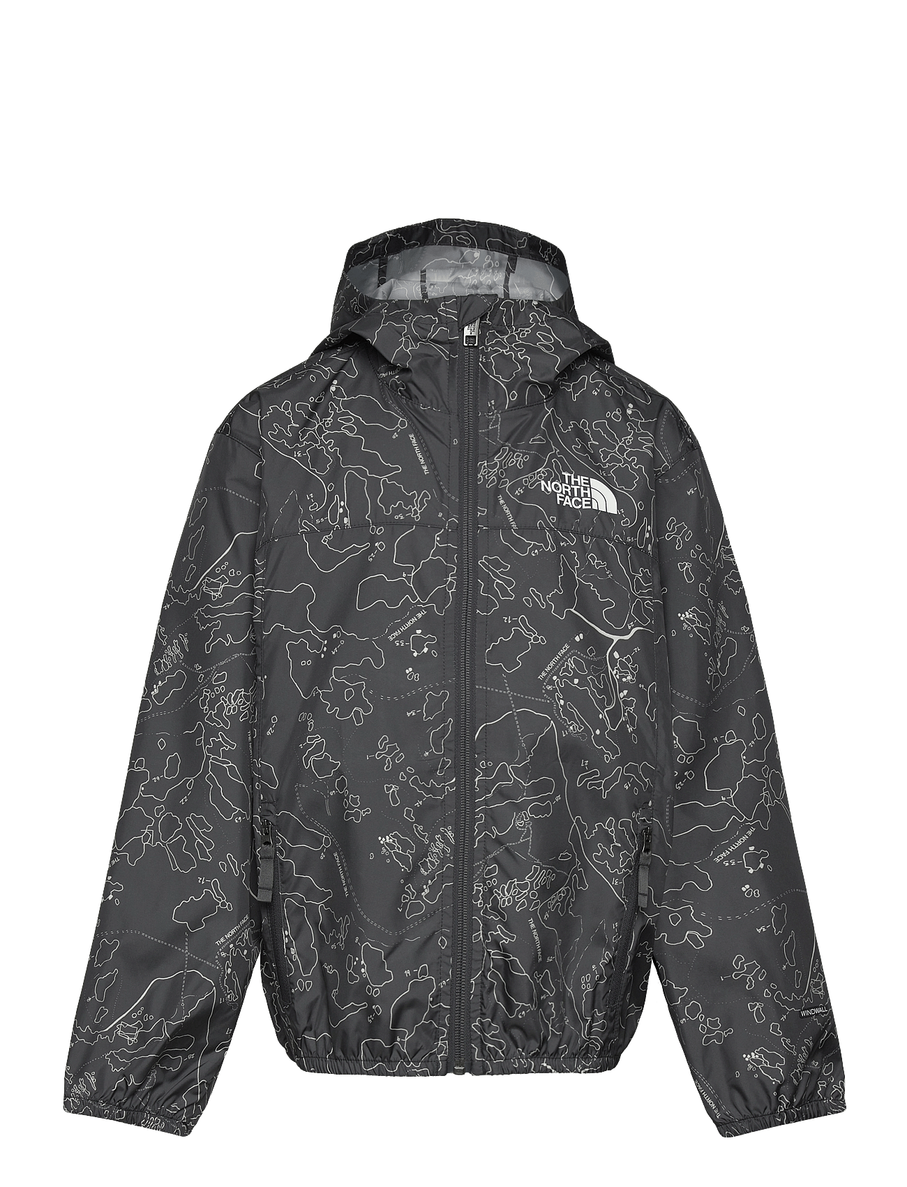 B NEVER STOP HOODED WINDWALL JACKET - ASPHALT GREY BOULDERING