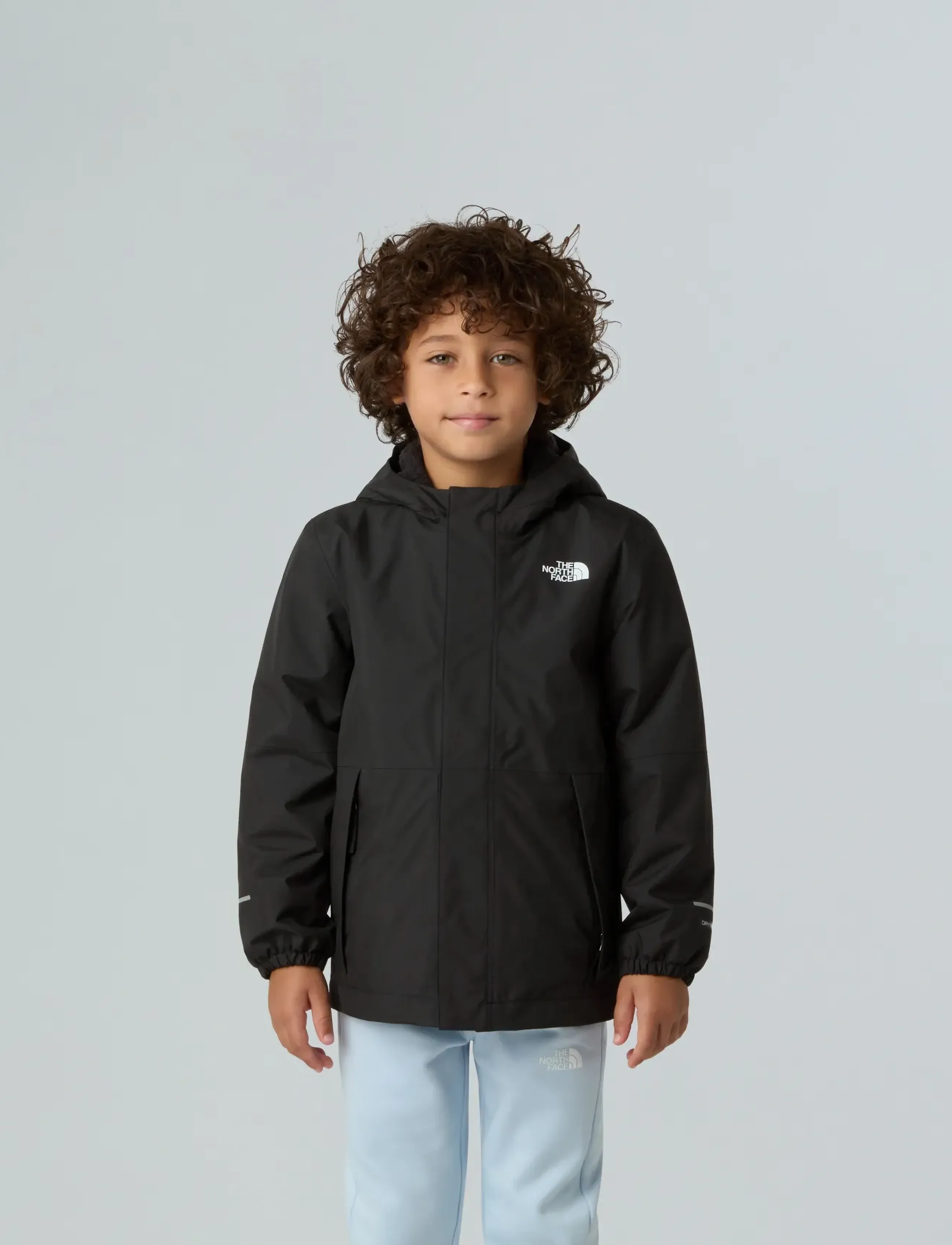 The North Face Kid Warm Antora Rain Jacket, Børn, Børne Varm Regnjakke, Sort, Str: 113-119
