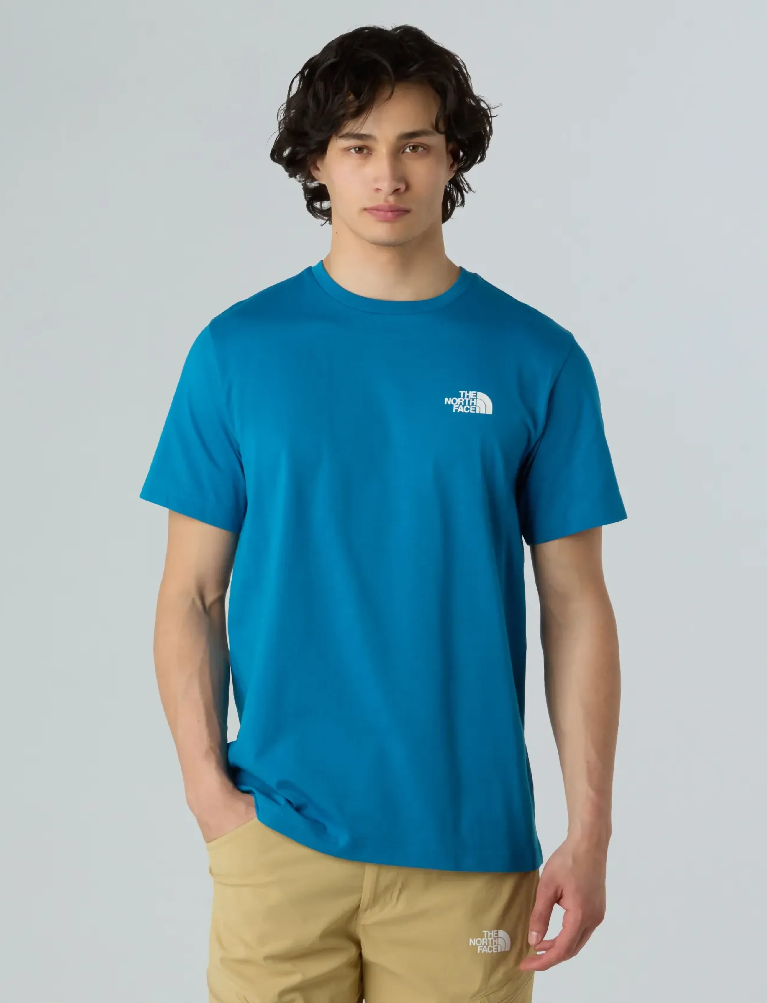 The North Face M SS SIMPLE DOME TEE - Tøj - DUSK BLUE / blue