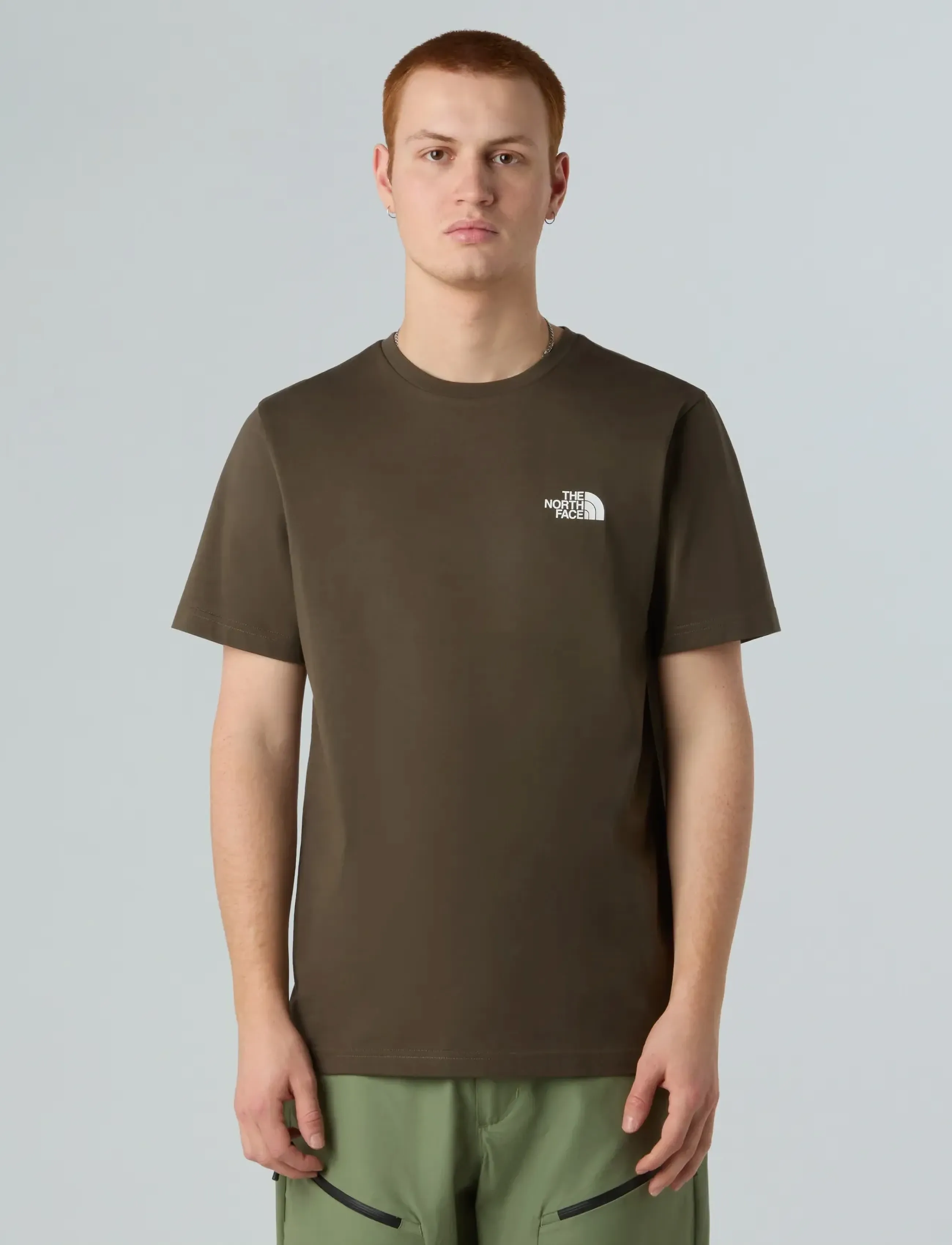 The North Face M SS SIMPLE DOME TEE - The North Face - NEW TAUPE GREEN / brown