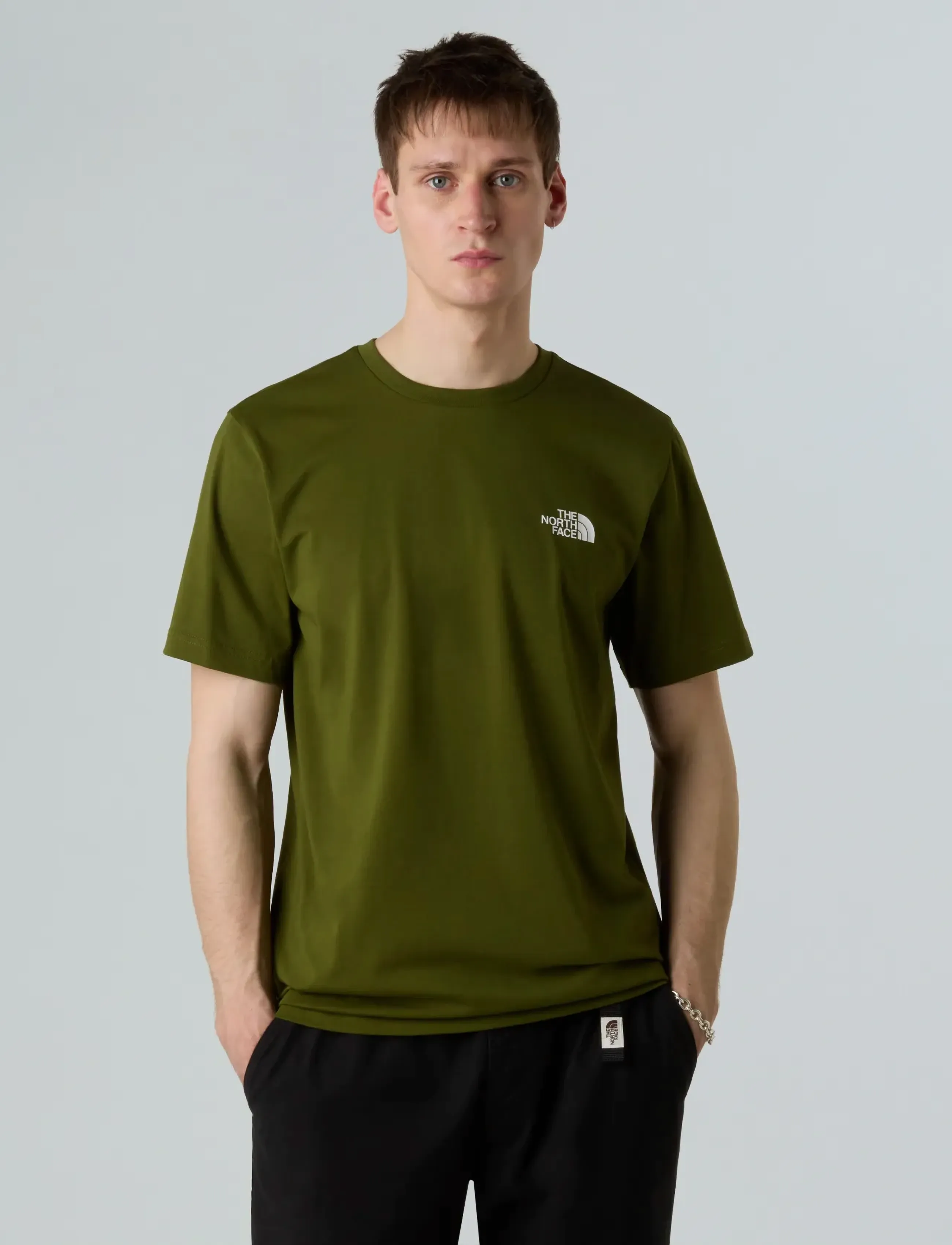 The North Face M SS SIMPLE DOME TEE - T-Shirts - WOODLAND GREEN / green