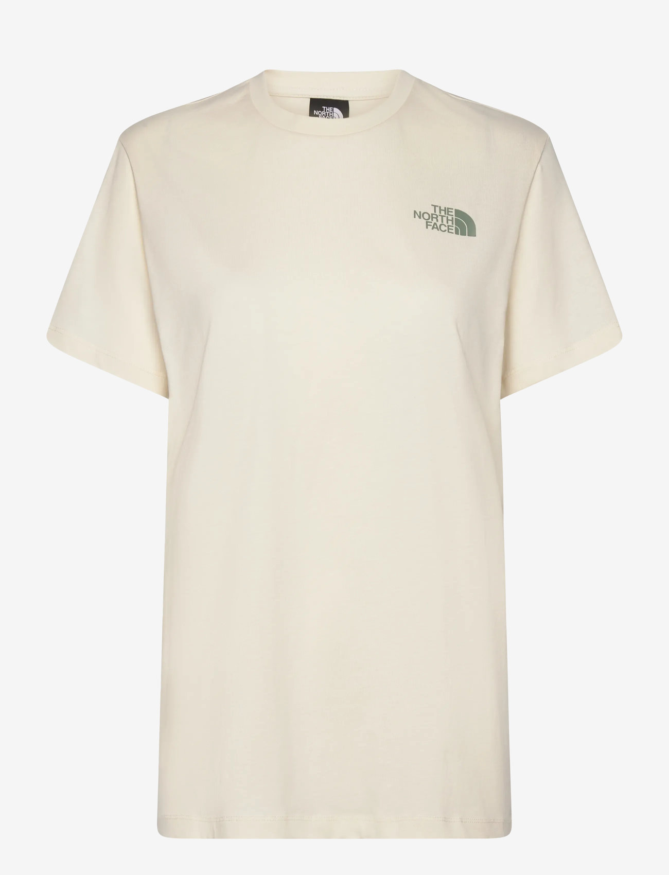 The North Face - W SS BOX NSE RELAXED TEE - t-shirts - white dune/slate moss - 1