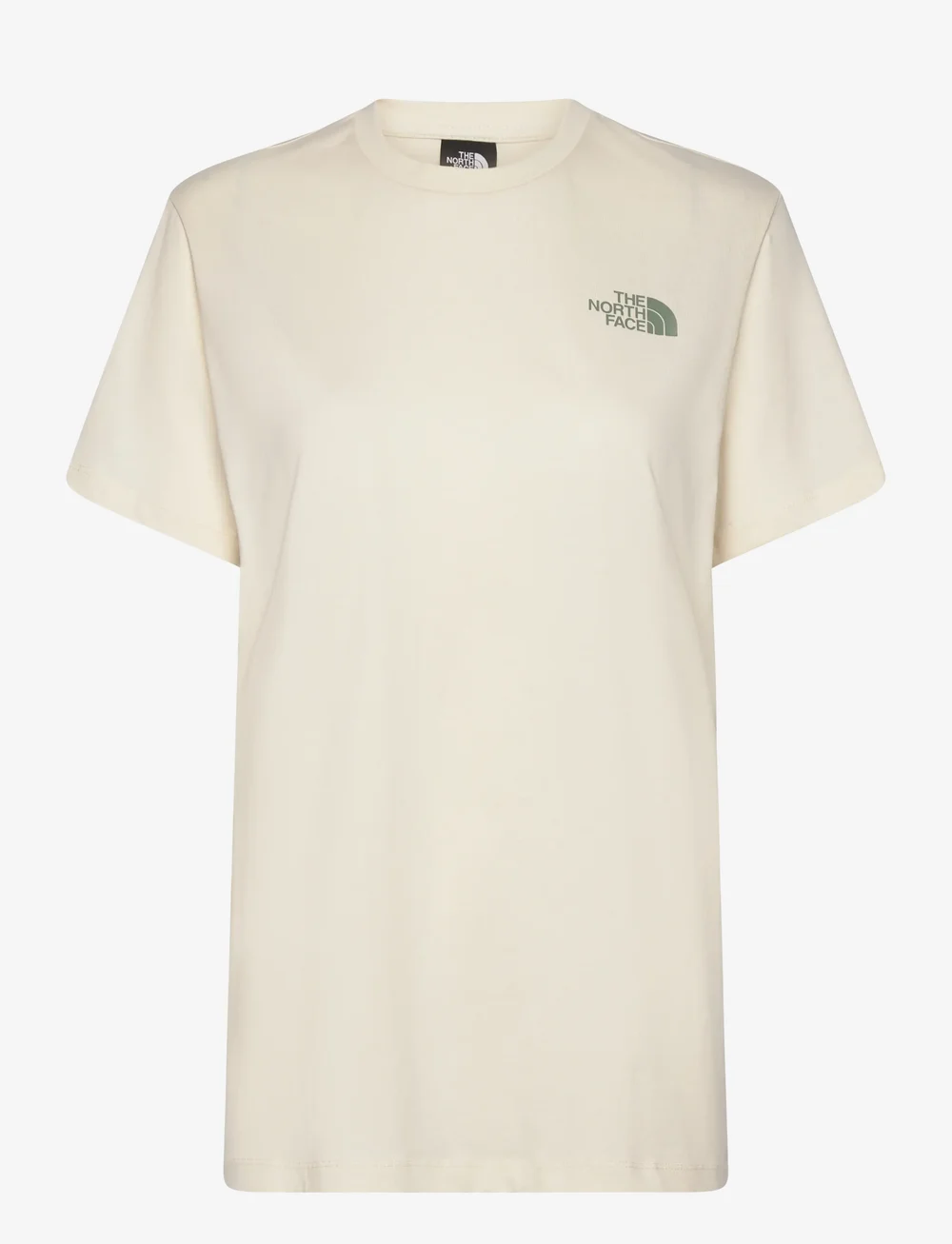 The North Face - W SS BOX NSE RELAXED TEE - t-shirts - white dune/slate moss - 0