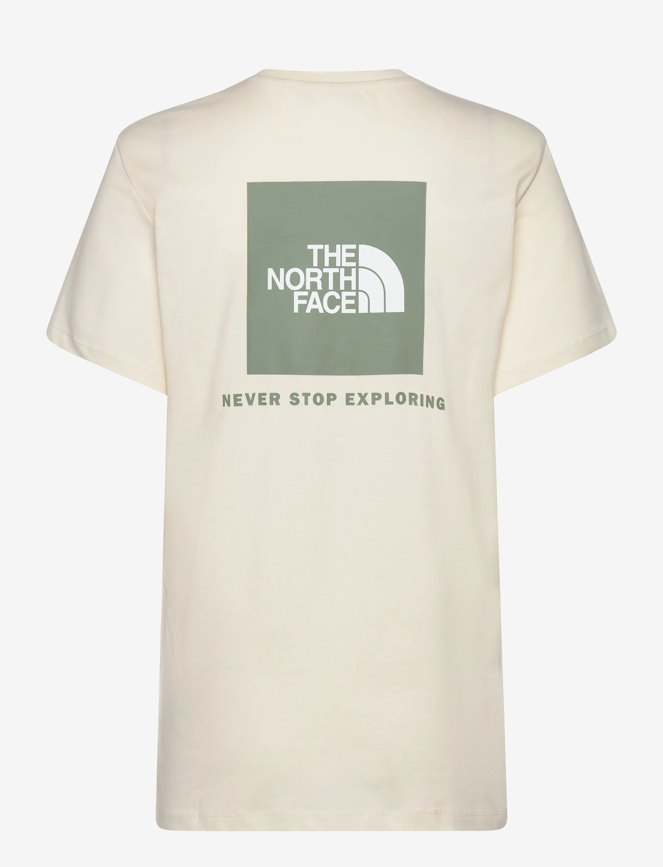 The North Face - W SS BOX NSE RELAXED TEE - t-shirts - white dune/slate moss - 2