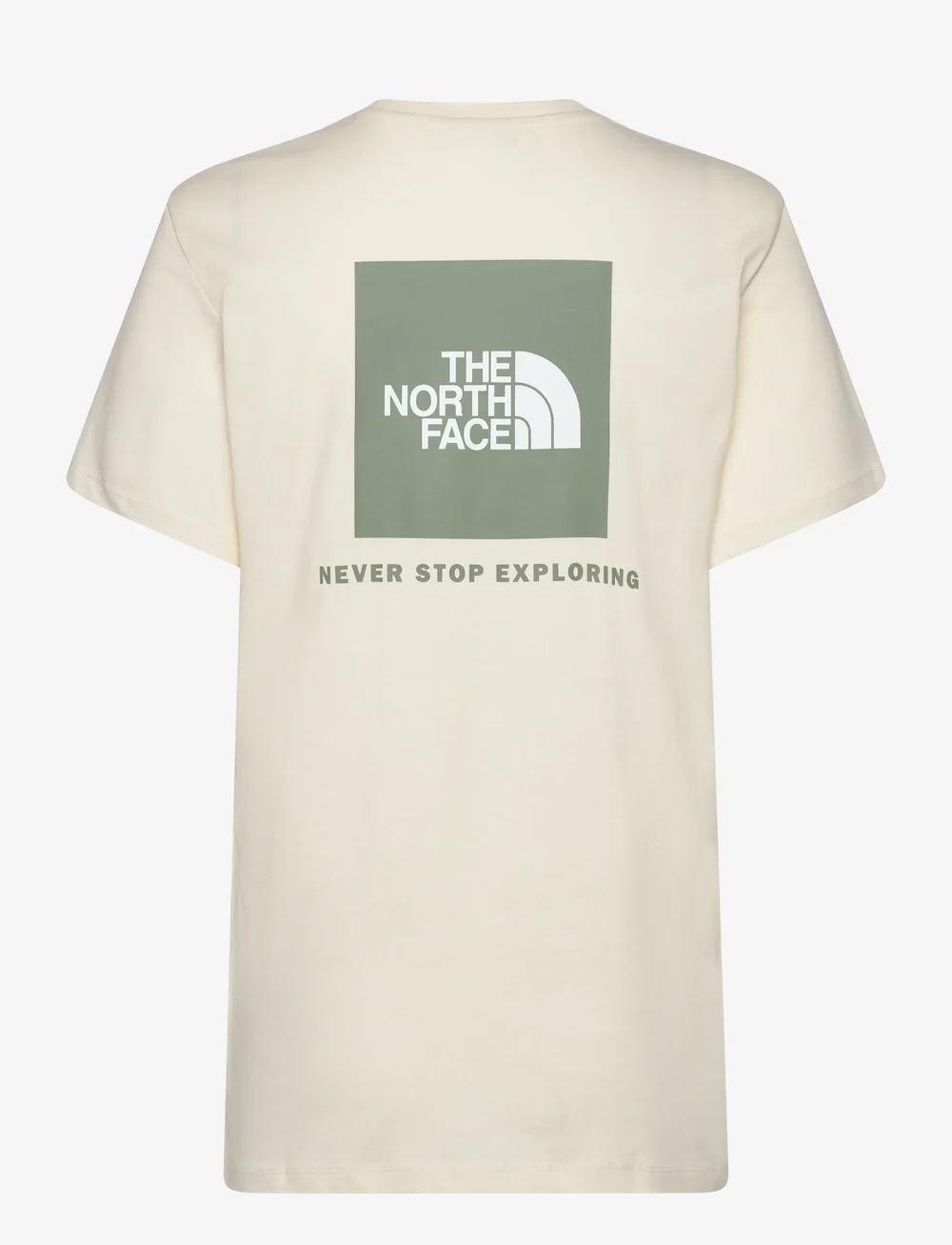 The North Face - W SS BOX NSE RELAXED TEE - t-shirts - white dune/slate moss - 1