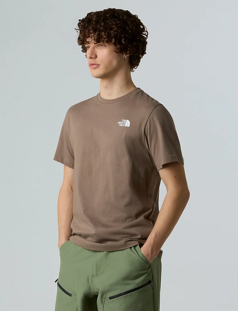The North Face - M S/S REDBOX TEE - t-shirts - mocha brown/mushroom gr - 3