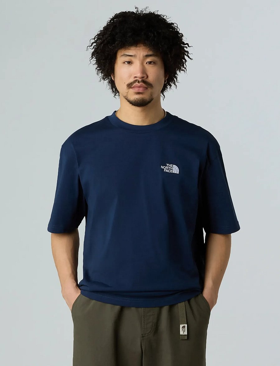 The North Face - M SS ESSENTIAL OVERSIZE TEE - oberteile & t-shirts - summit navy - 0