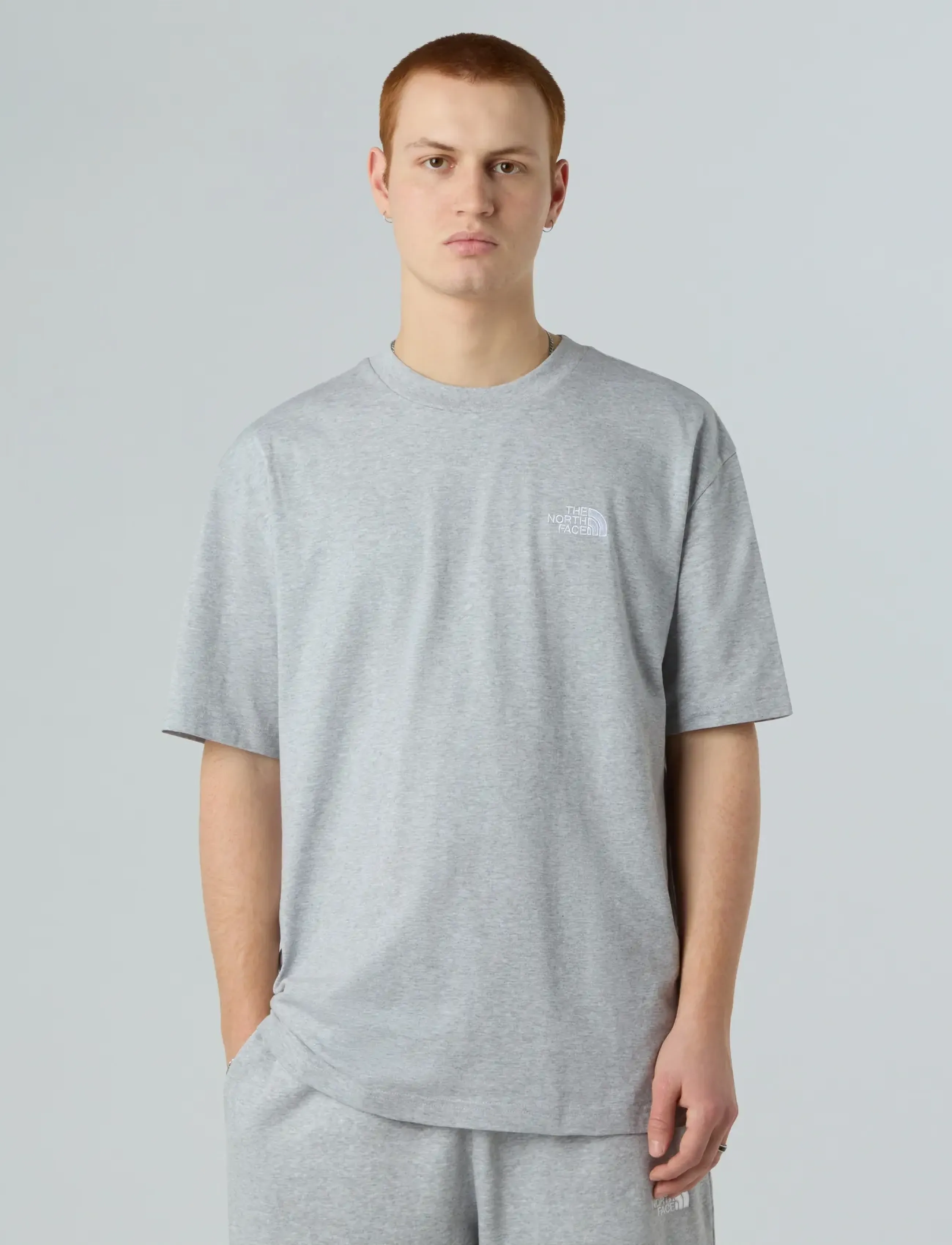 The North Face M SS ESSENTIAL OVERSIZE TEE - T-shirts - TNF LIGHT GREY HEATHER / grey
