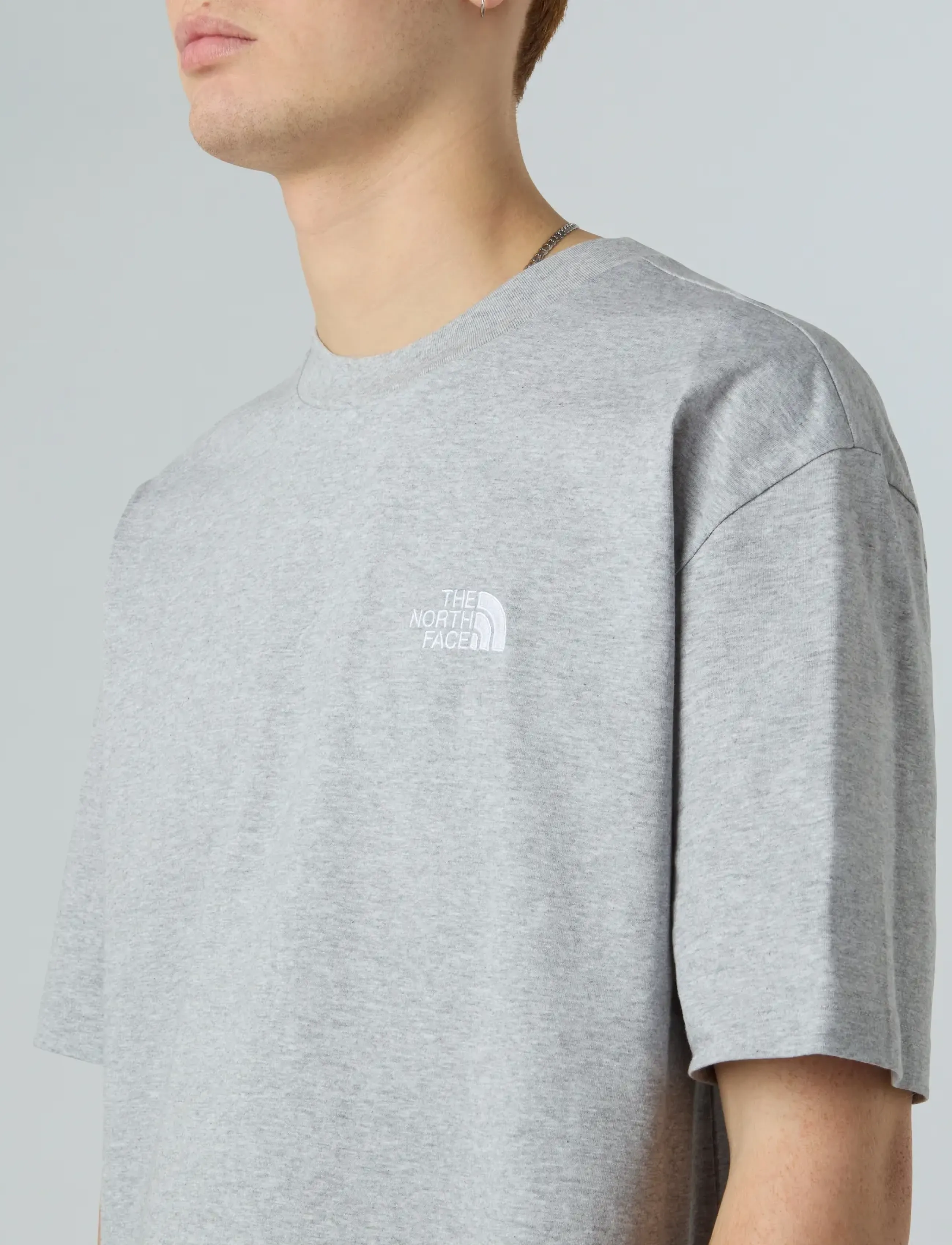 The North Face - M SS ESSENTIAL OVERSIZE TEE - tops & t-shirts - tnf light grey heather - 5