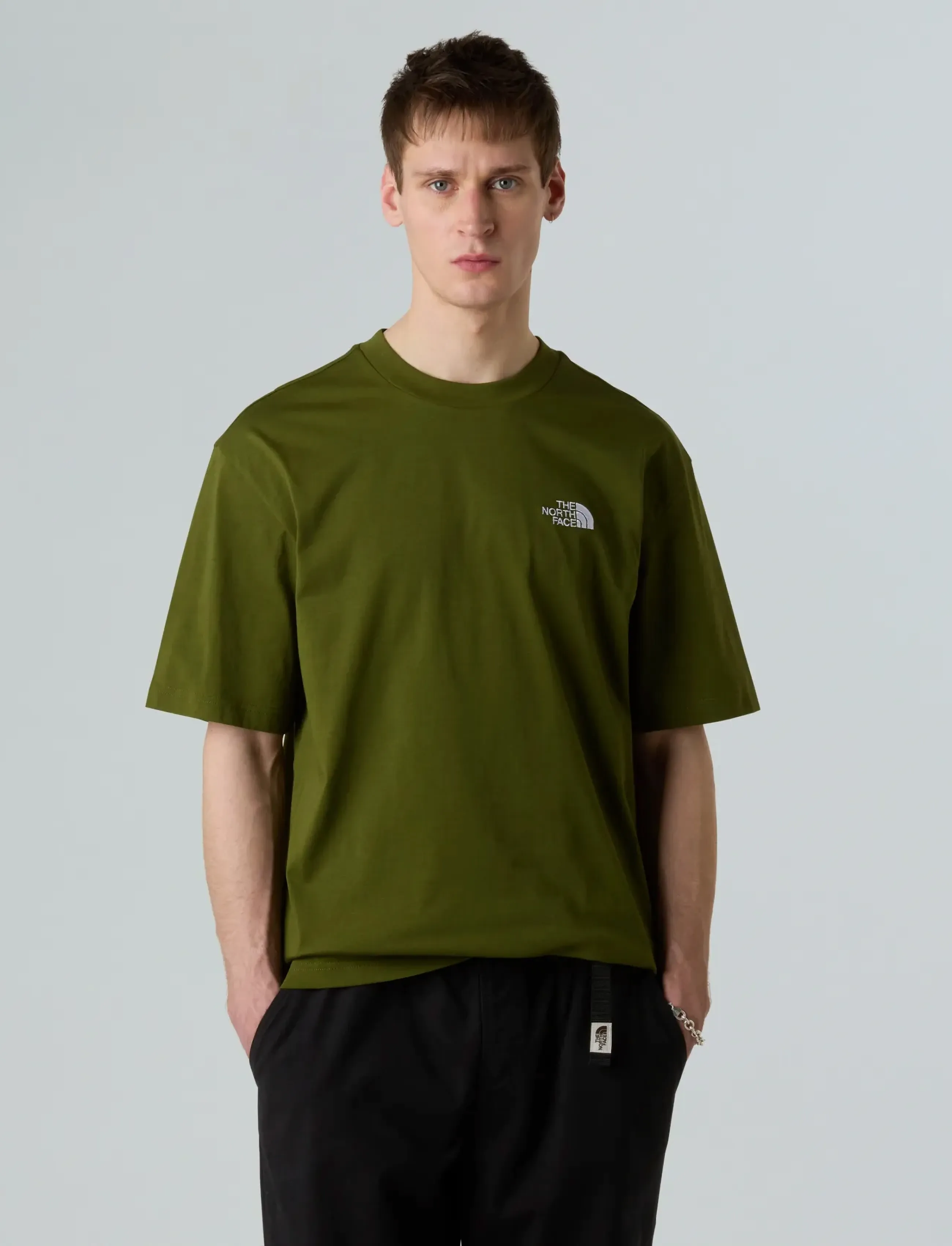 The North Face M SS ESSENTIAL OVERSIZE TEE - T-shirts - WOODLAND GREEN / khaki/green