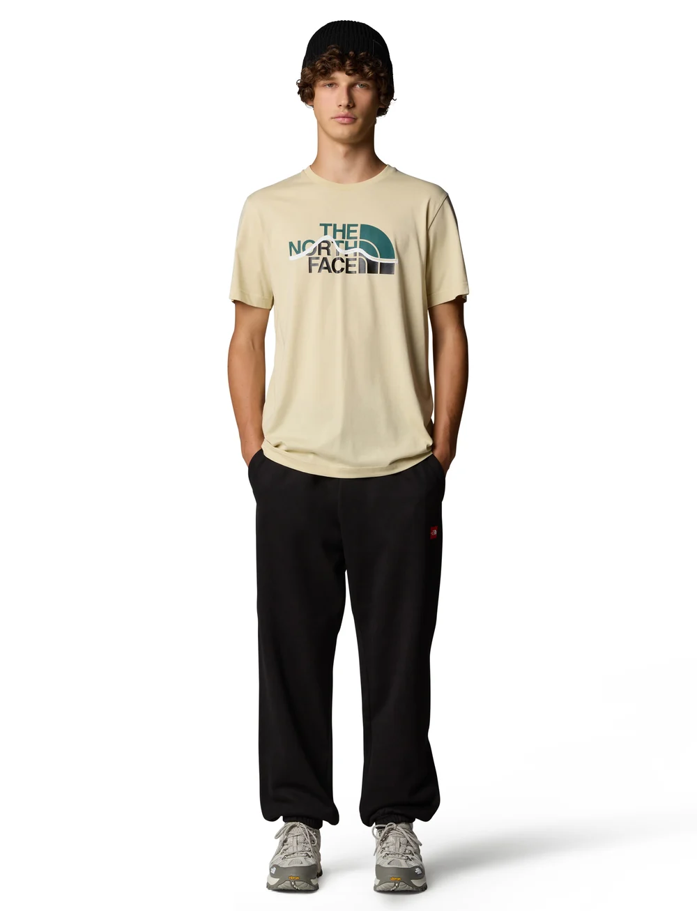 The North Face - M SS MOUNTAIN LINE TEE - t-shirts - beige - 3