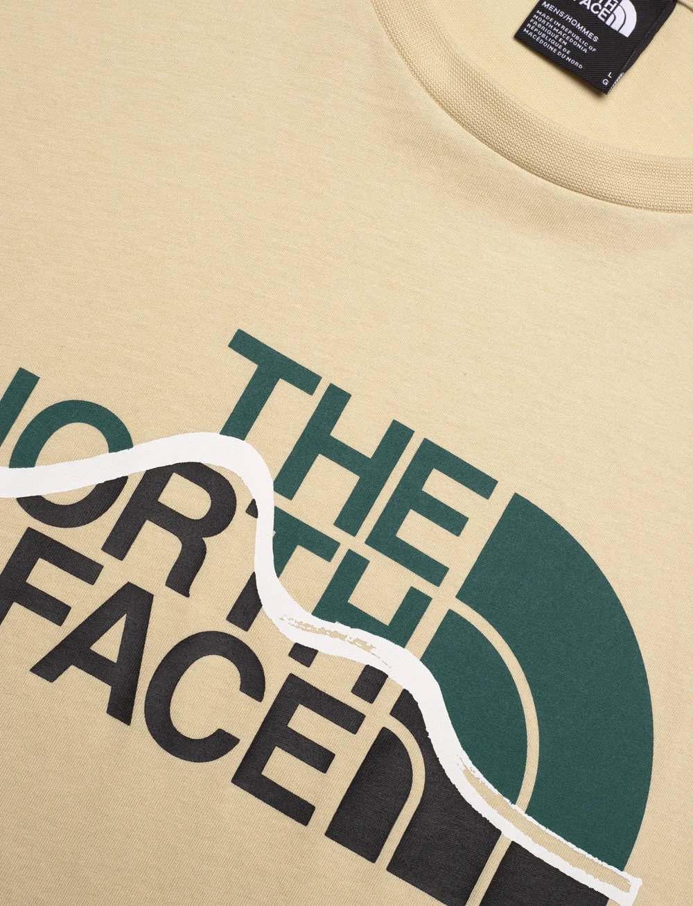 The North Face - M SS MOUNTAIN LINE TEE - t-shirts - beige - 5