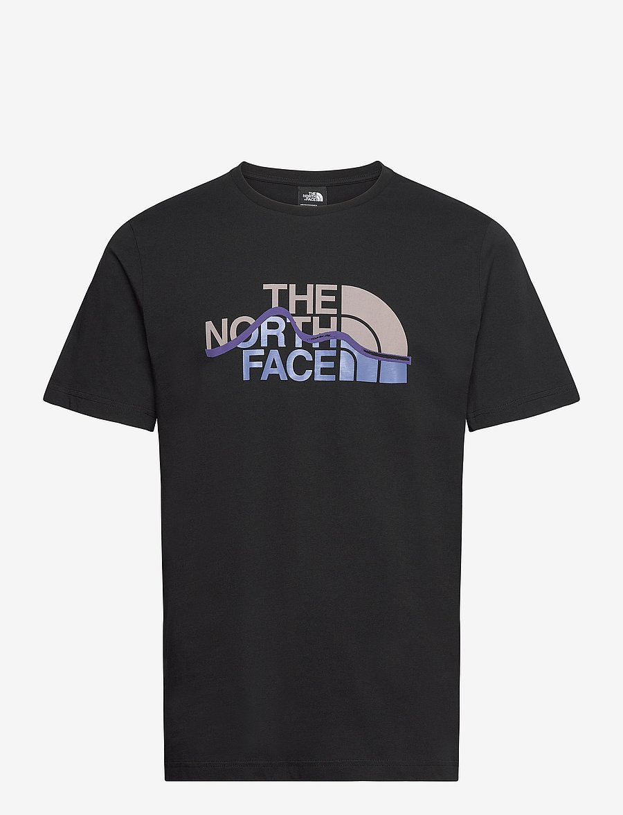 The North Face - M SS MOUNTAIN LINE TEE - oberteile & t-shirts - black - 0