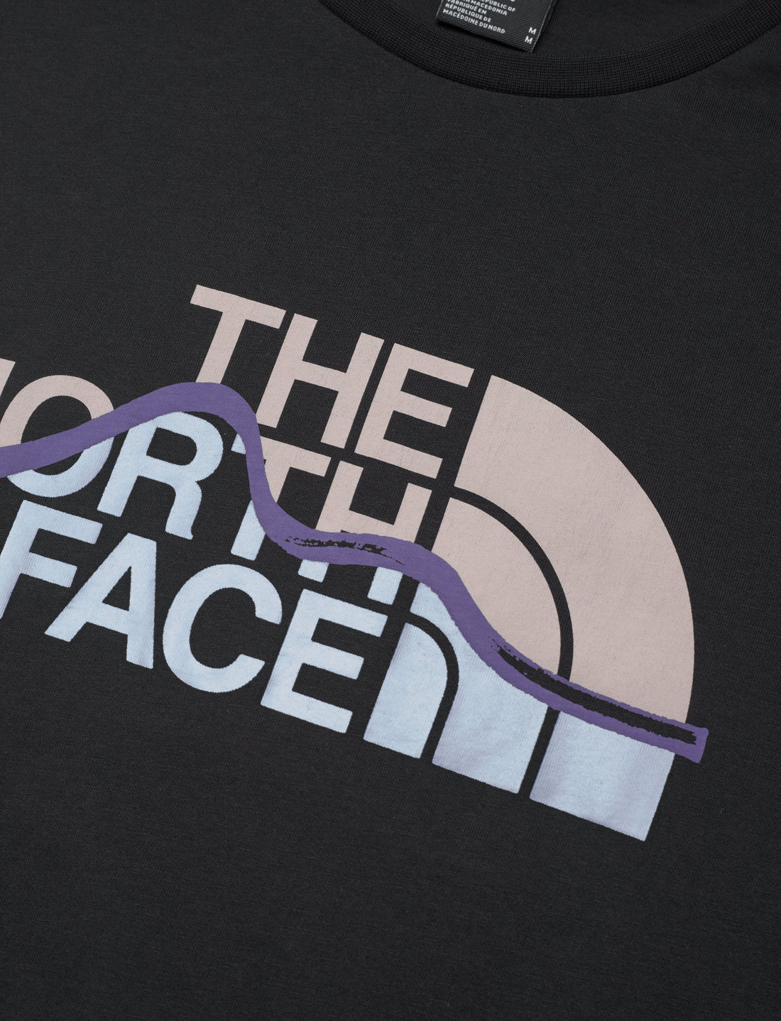 The North Face - M SS MOUNTAIN LINE TEE - alussärgid ja t-särgid - black - 2