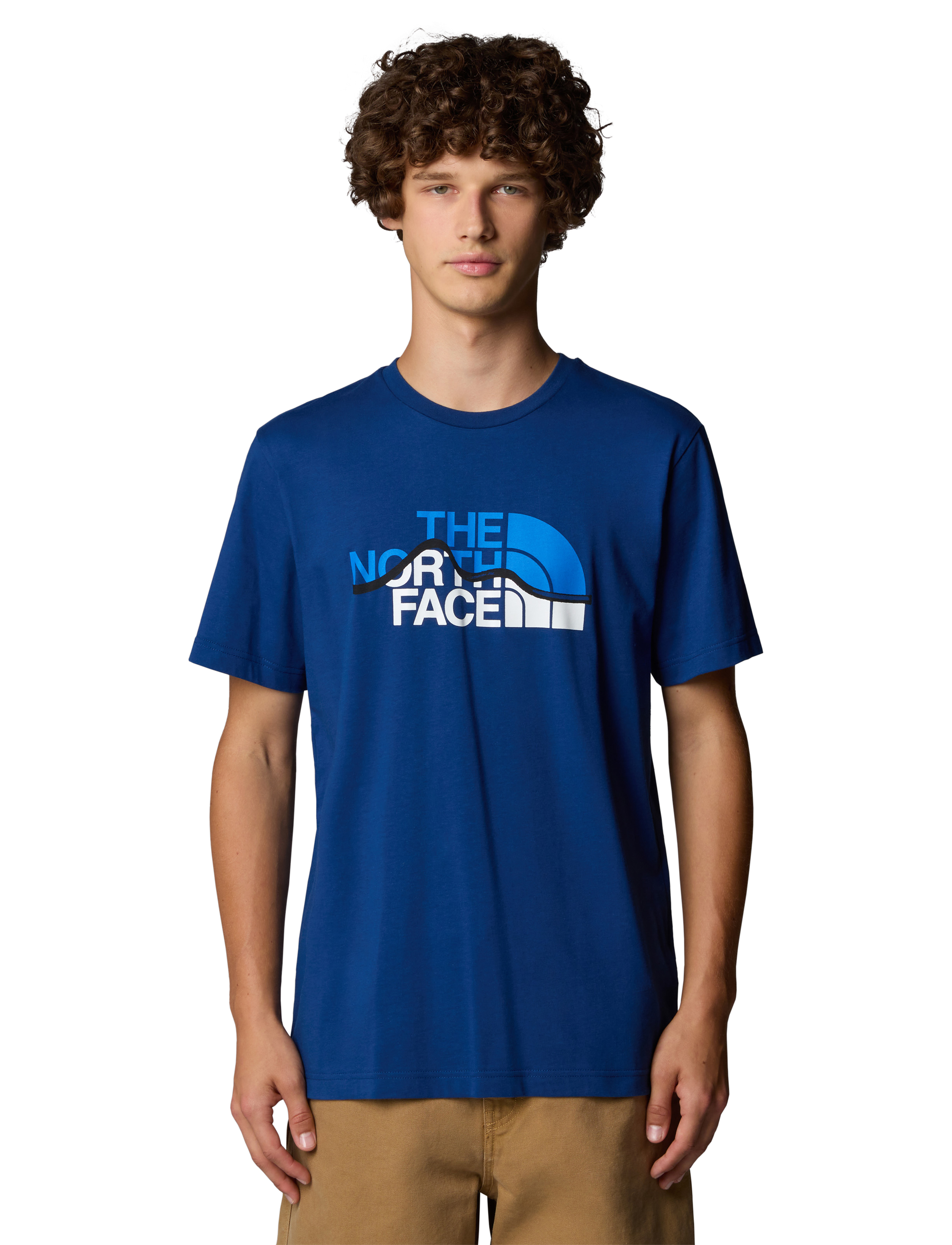 The North Face M SS MOUNTAIN LINE TEE - T-shirts - BLUE / blue