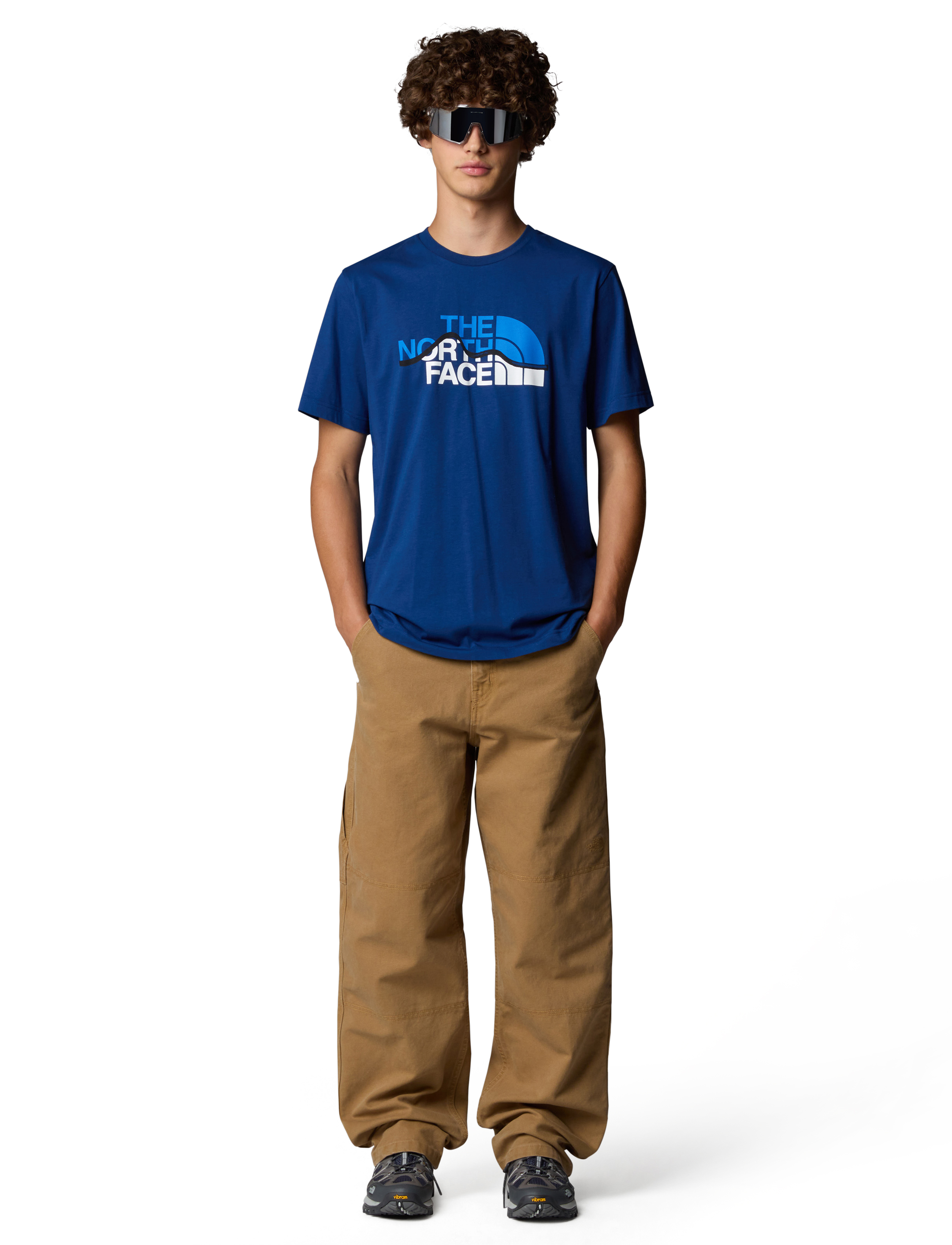 The North Face - M SS MOUNTAIN LINE TEE - laveste priser - blue - 3