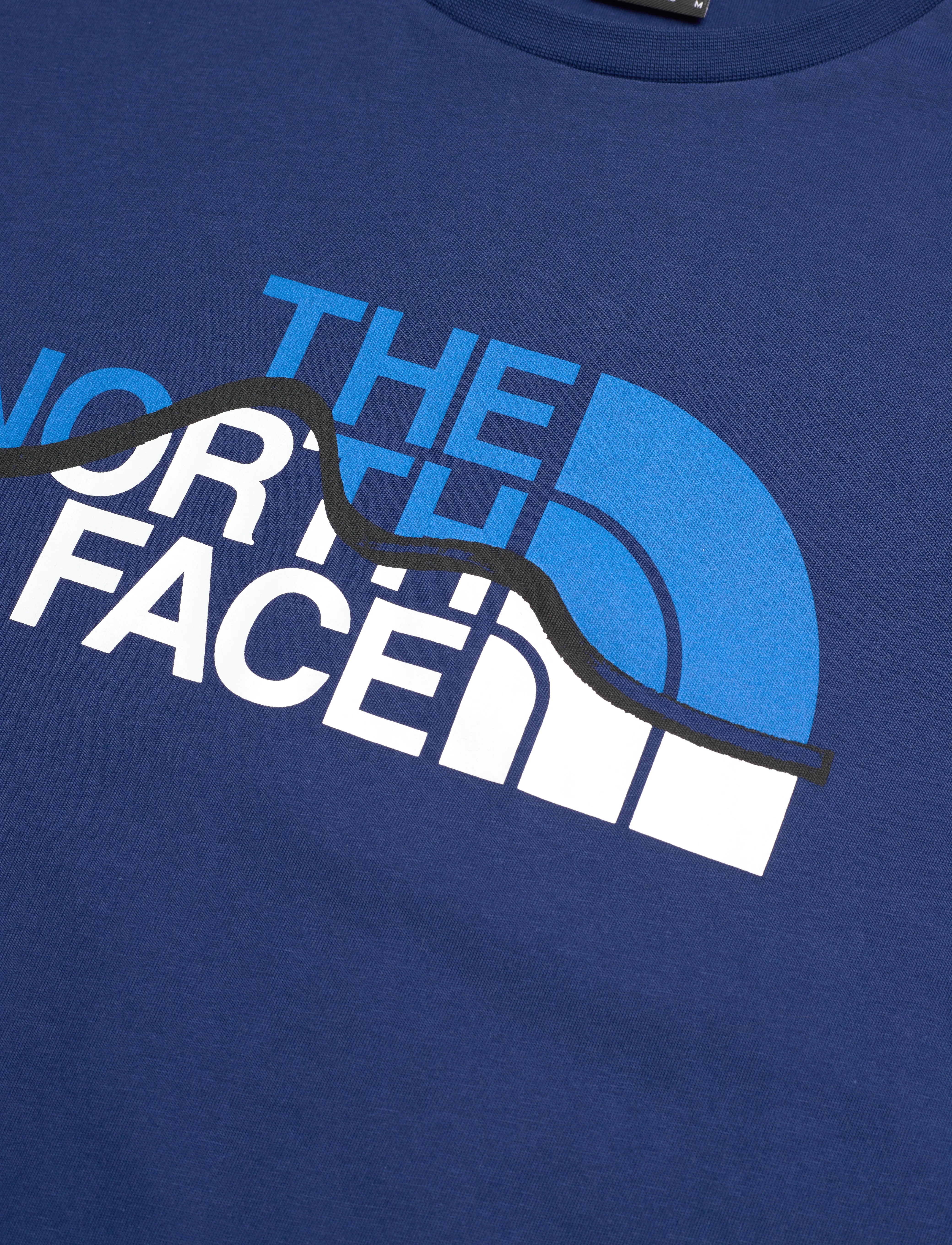 The North Face - M SS MOUNTAIN LINE TEE - laveste priser - blue - 5