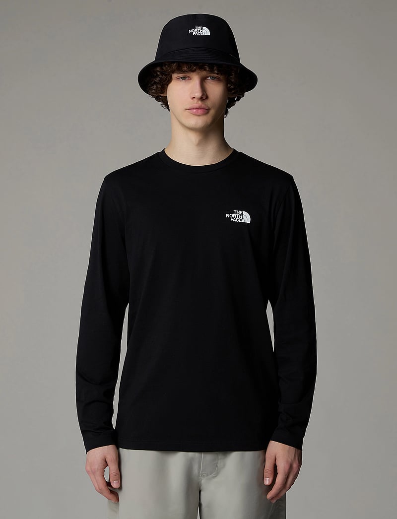 The North Face - M L/S SIMPLE DOME TEE - toppe & t-shirts - black - 0