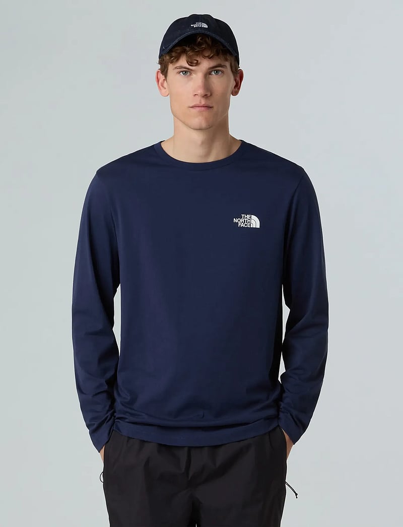The North Face - M L/S SIMPLE DOME TEE - toppe & t-shirts - summit navy - 0
