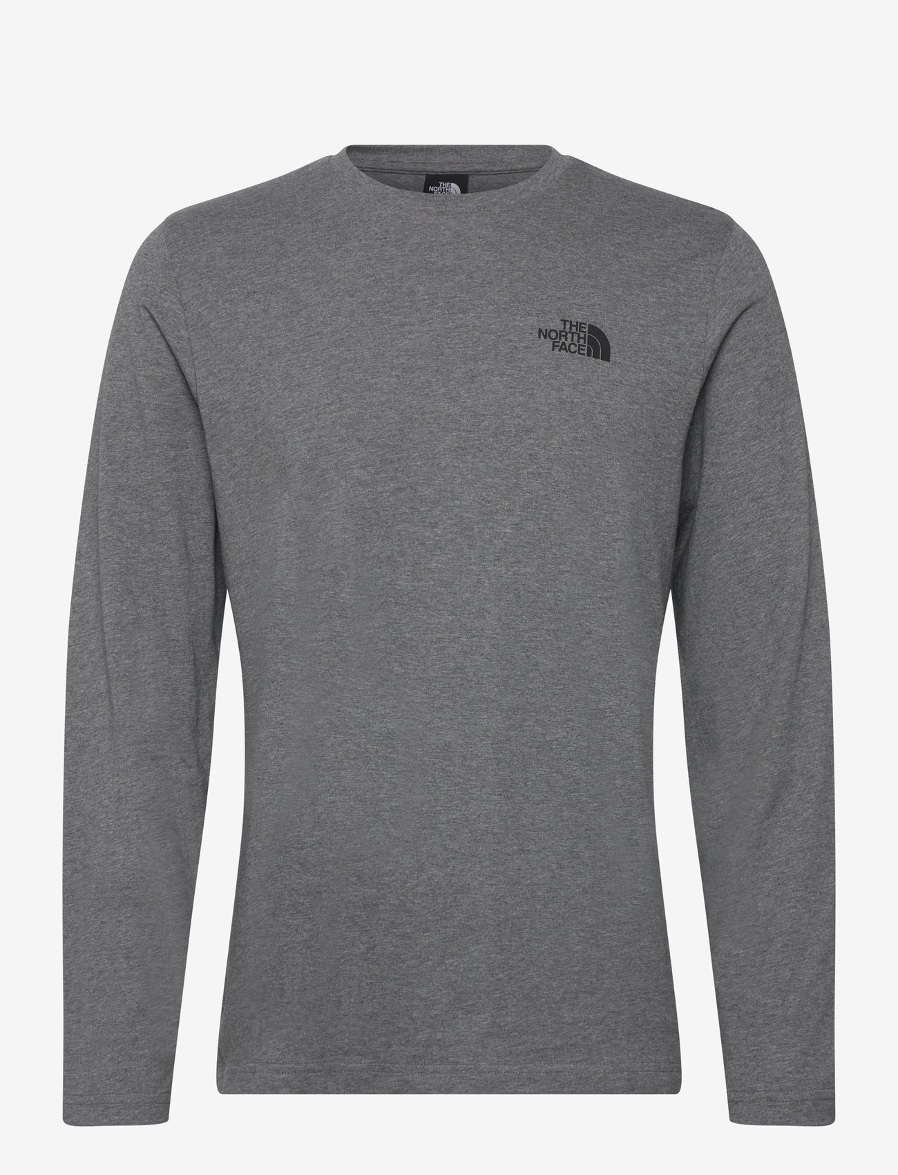 The North Face - M L/S SIMPLE DOME TEE - toppe & t-shirts - tnf medium grey heather - 1