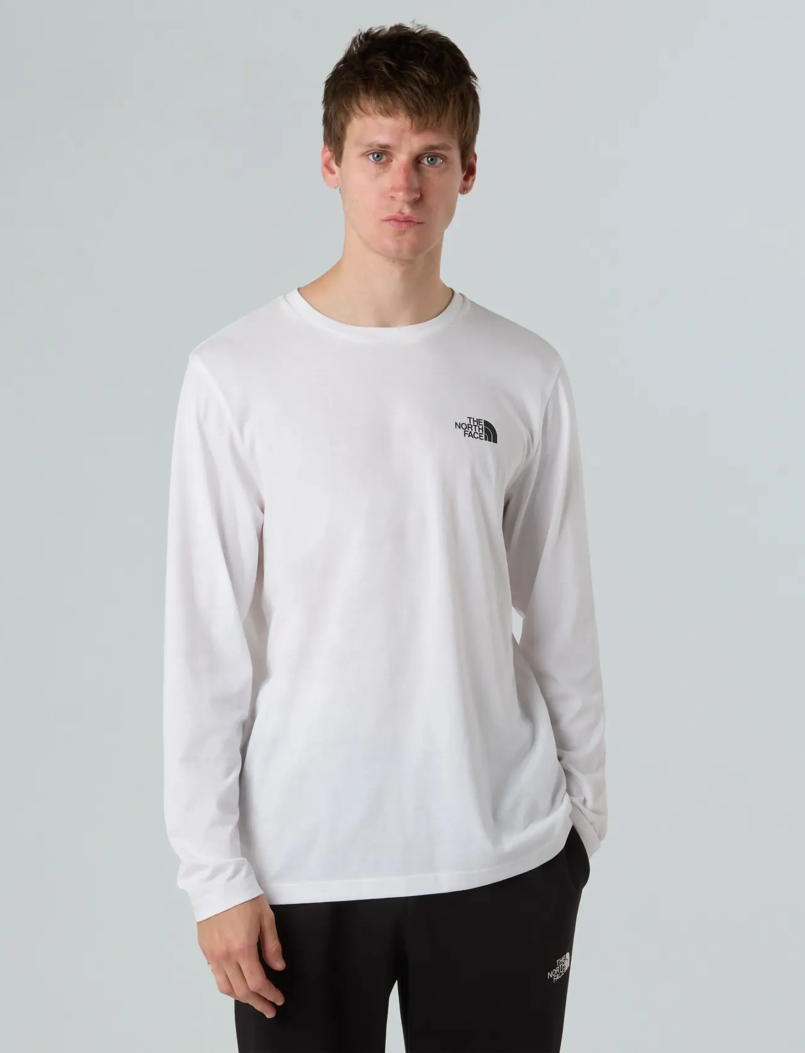 The North Face M L/S SIMPLE DOME TEE - T-Shirts - WHITE / white
