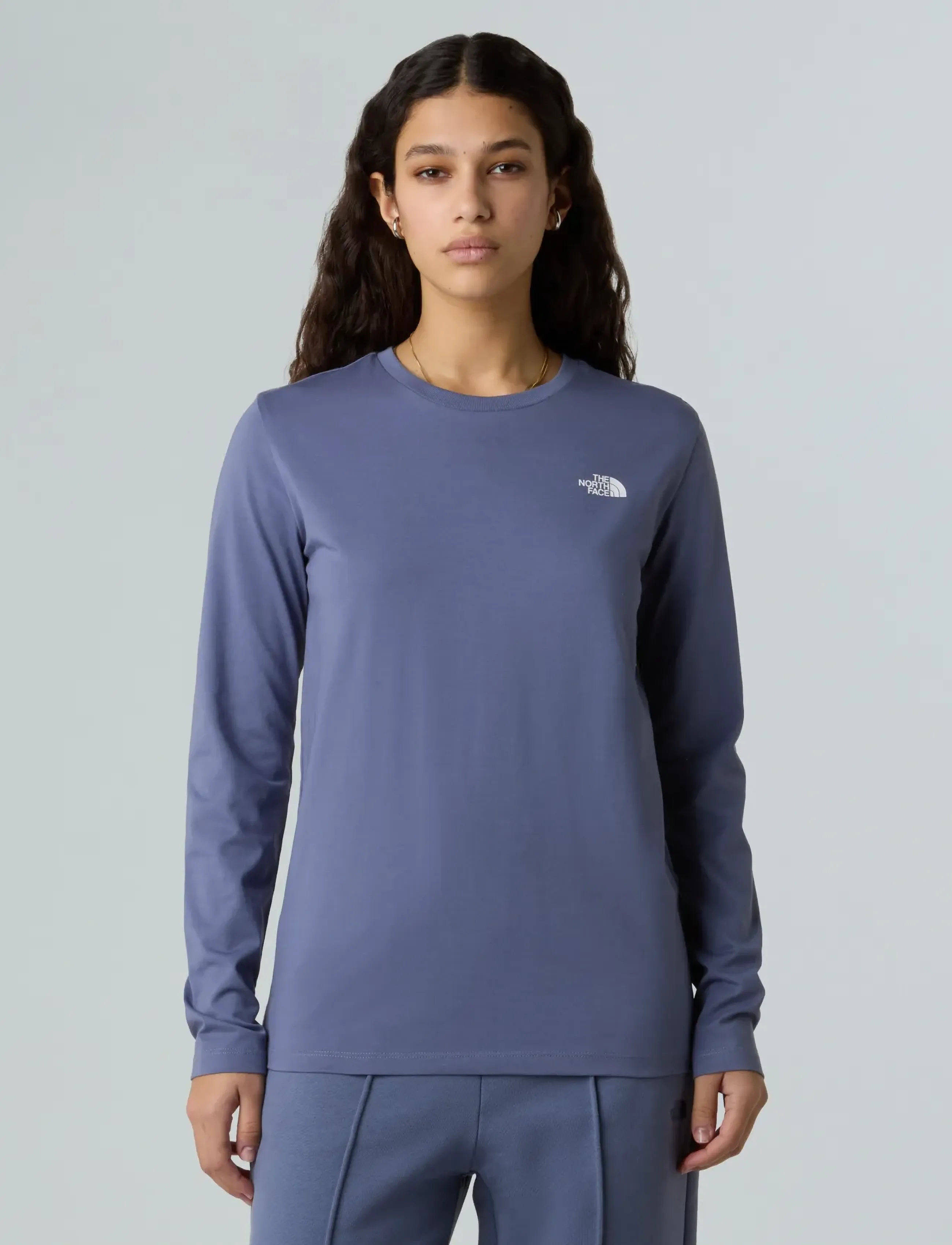 The North Face W L/S SIMPLE DOME TEE - Långärmade toppar - TWILIGHT GALAXY / purple
