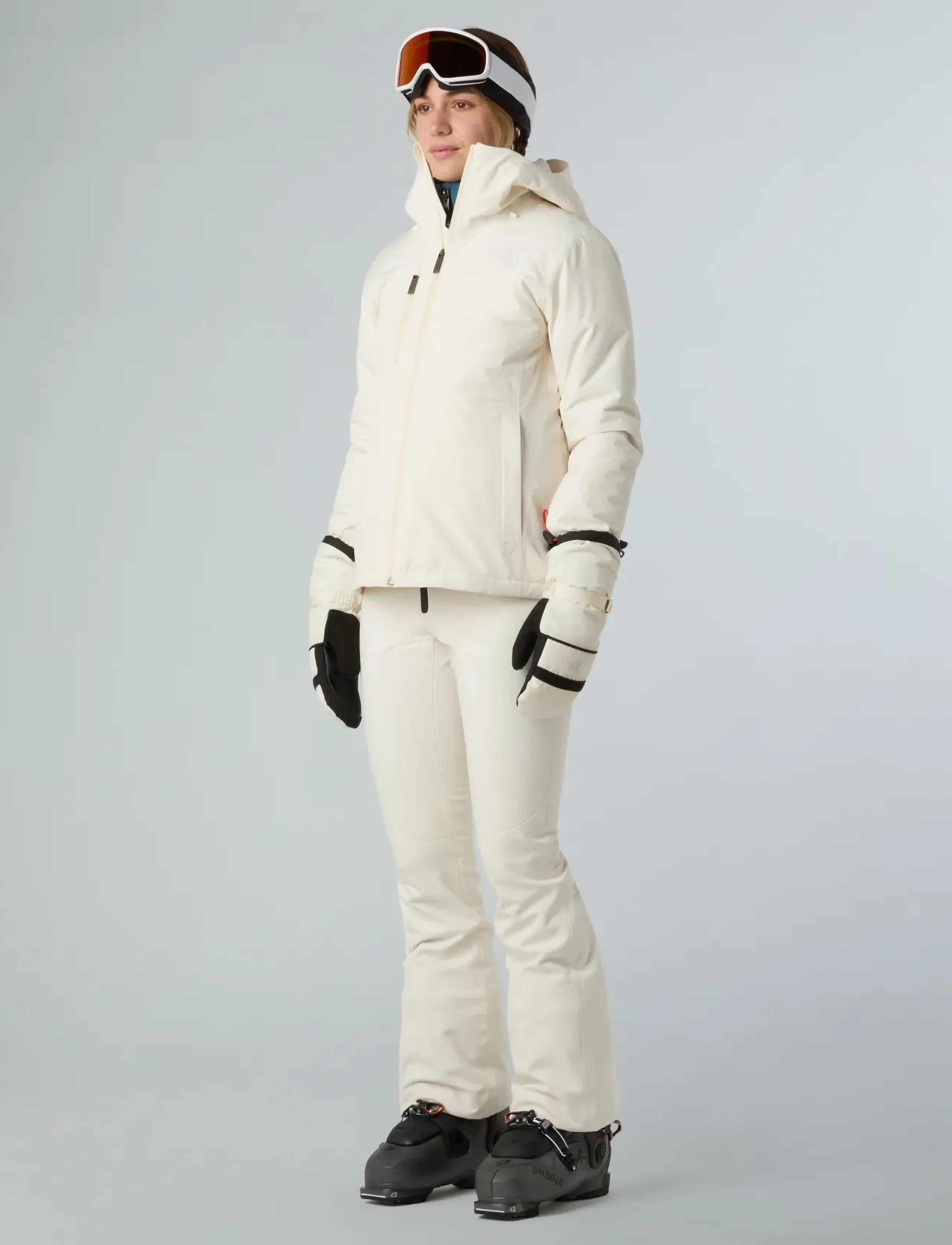 The North Face - W SNOGA PANT - hiihto- & lasketteluhousut - white dune/white dune - 3