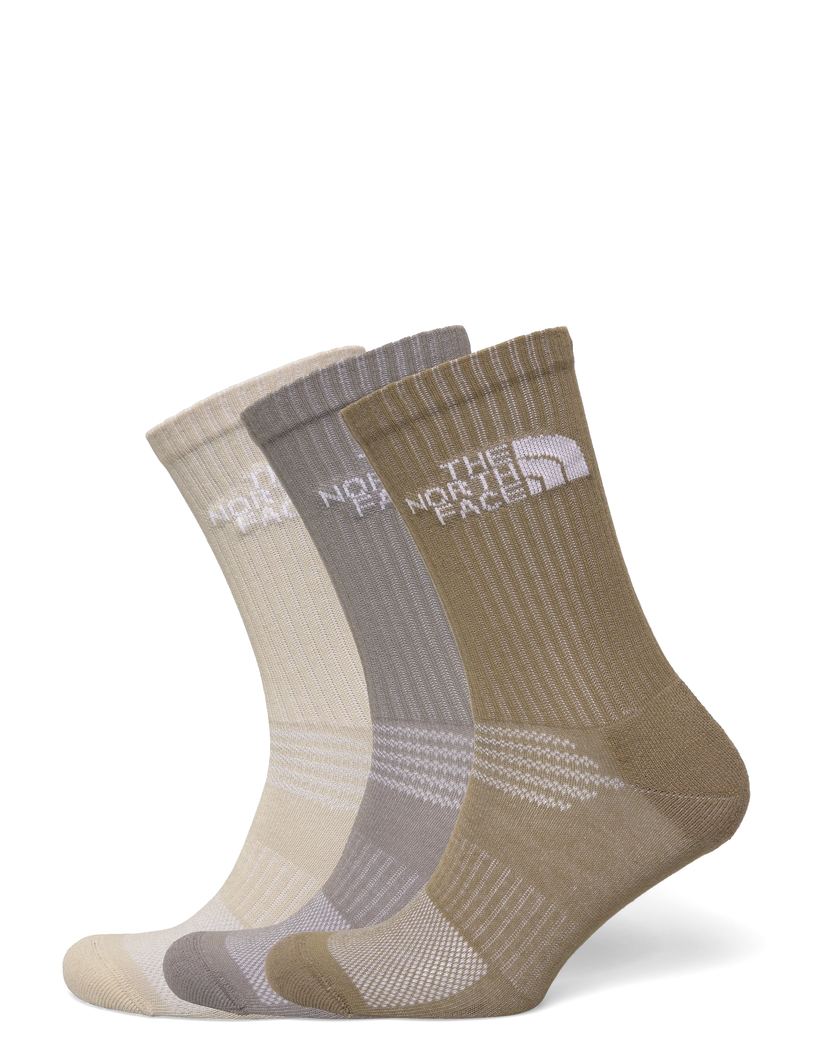 The North Face MULTI SPORT CUSH CREW SOCK 3P - Clothing - STONE SLAB/DESERT STONE / beige