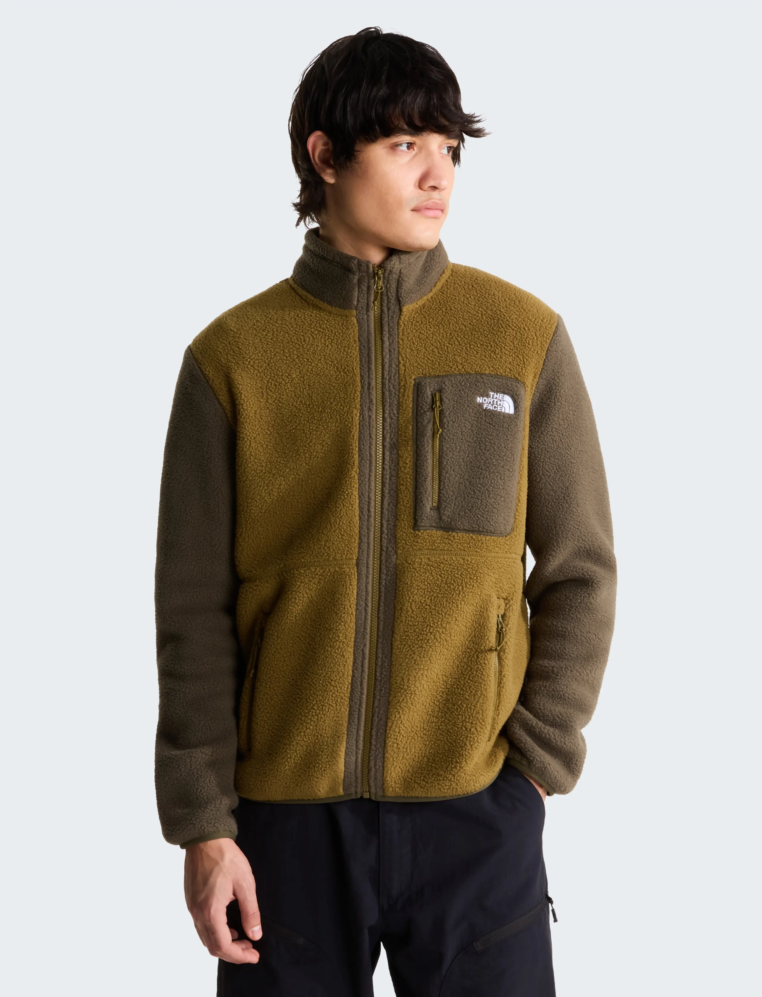 The North Face M YUMIORI FULL ZIP - Teddytröjor - CARAWAY SEED/NEW TAUPE / khaki/green